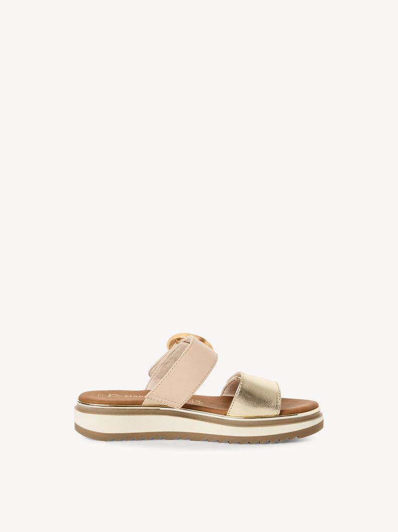 Lederpantolette - gold, GOLD COMB, hi-res
