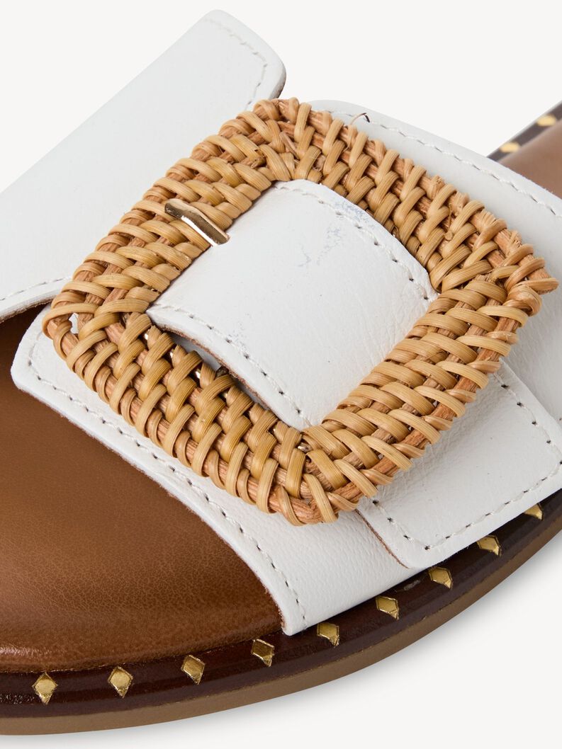 Leather Mule - white, WHITE COMB, hi-res