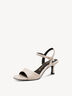 Ledersandalette - beige, CREAM, hi-res
