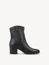 Lederstiefelette - schwarz, BLACK, hi-res