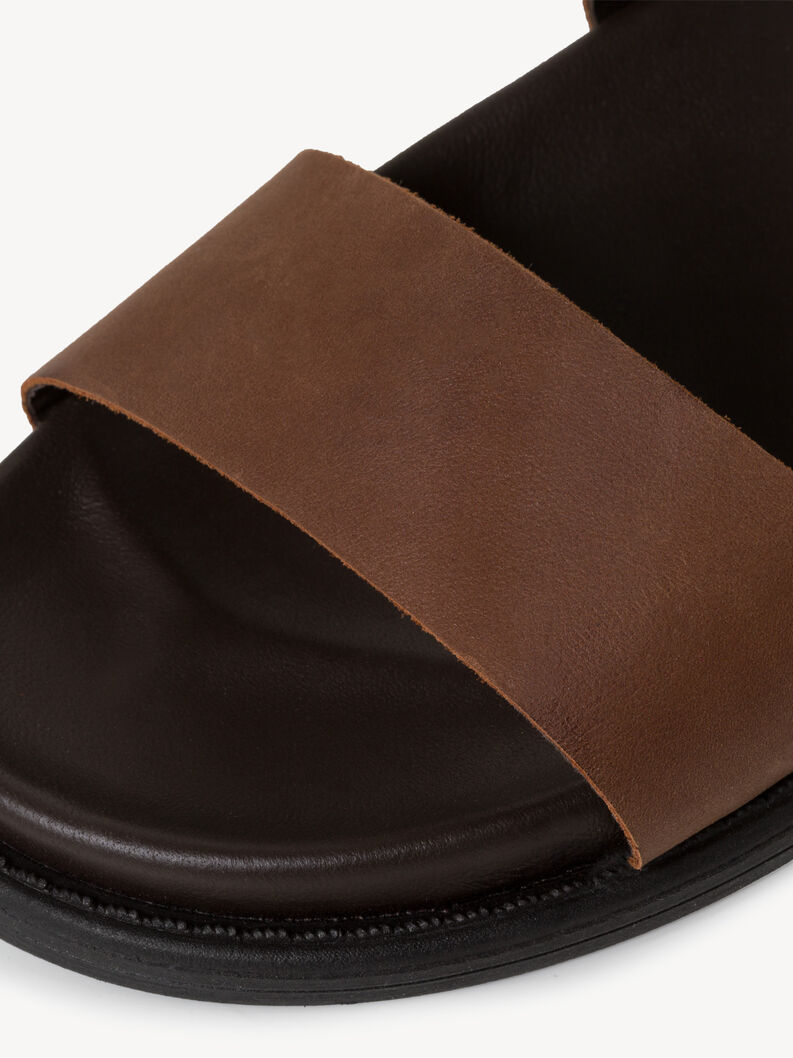 Leather Sandal - brown, CHESTNUT, hi-res