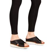Lederpantolette - schwarz, BLACK, hi-res