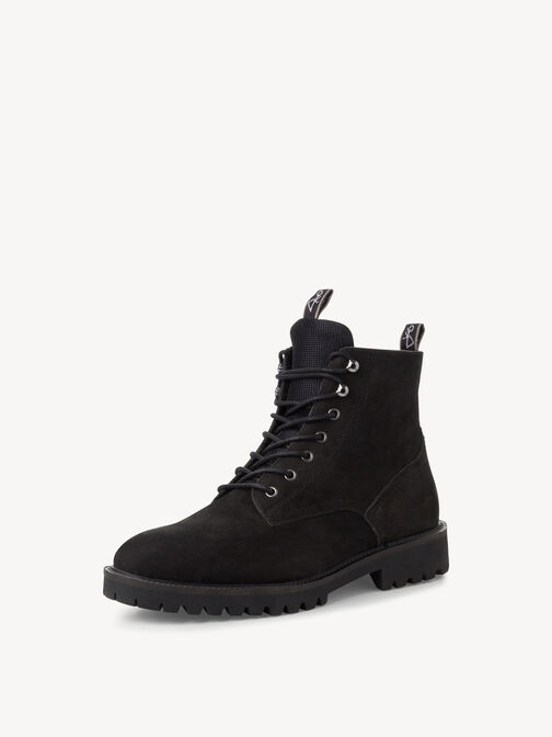 Lederstiefelette - schwarz Warmfutter, BLACK NUBUCK, hi-res