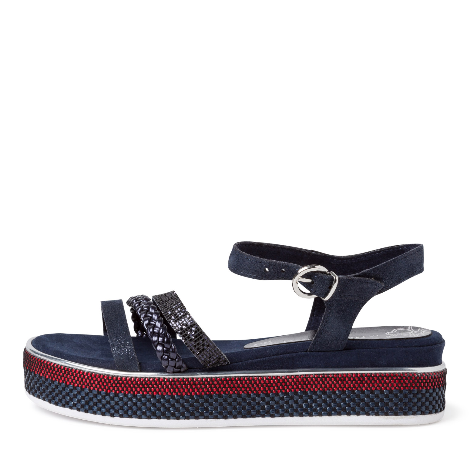 Ledersandale - blau, NAVY COMB, hi-res