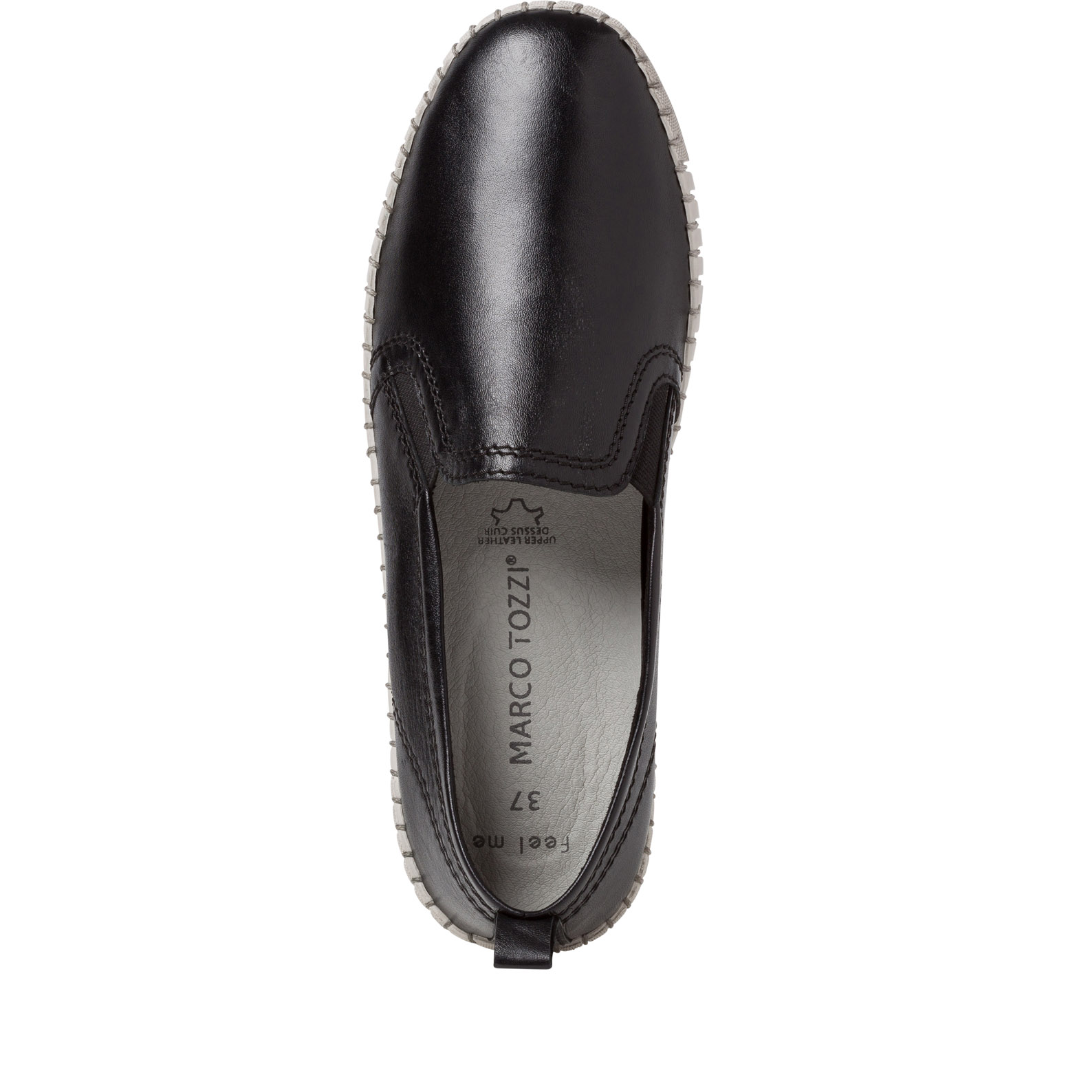Slipper en cuir - noir, BLACK, hi-res