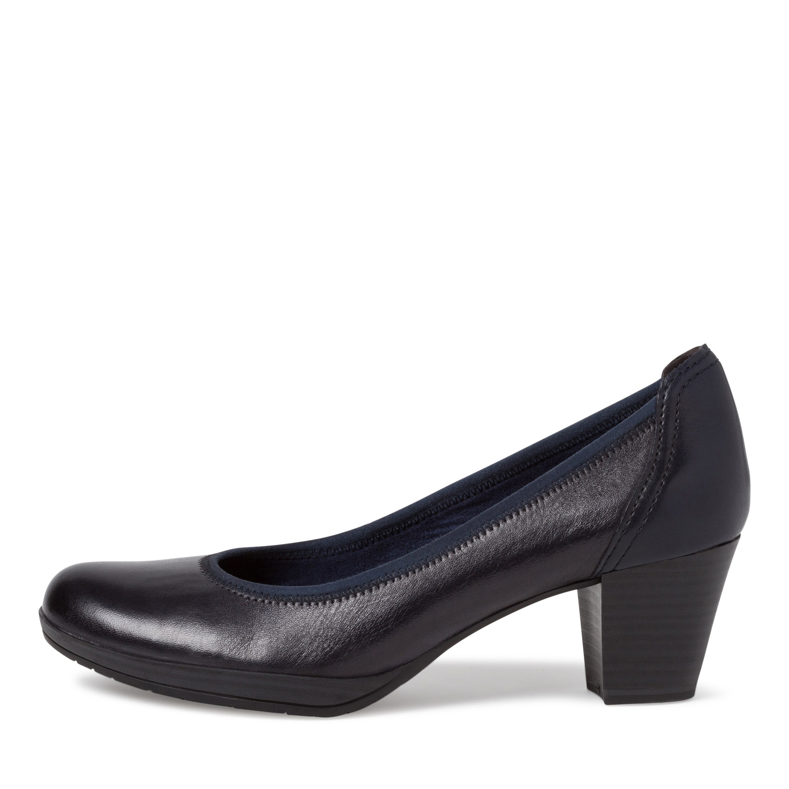 Escarpin en cuir - bleu, NAVY NAPPA, hi-res