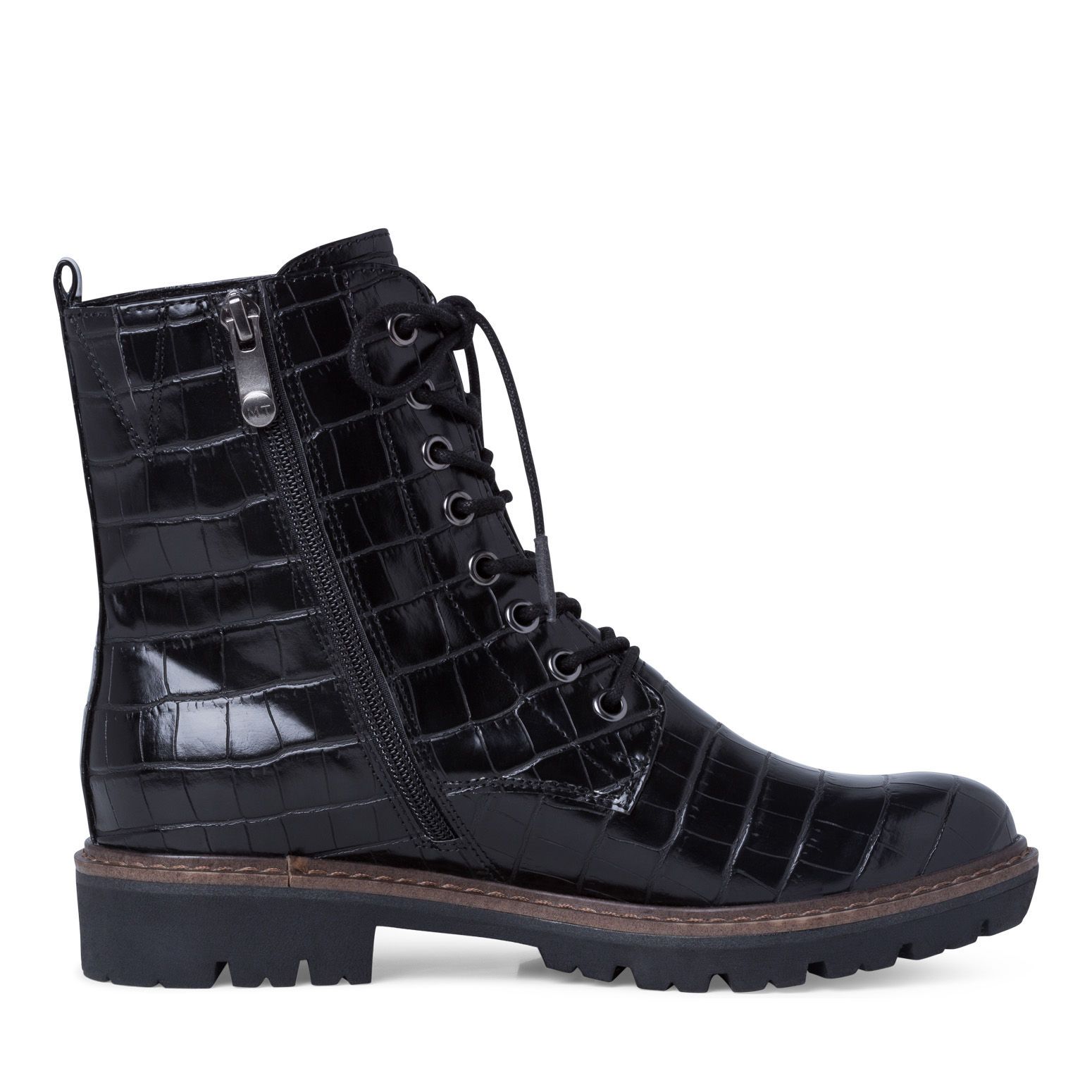 Stiefelette - schwarz, BLACK CROCO, hi-res