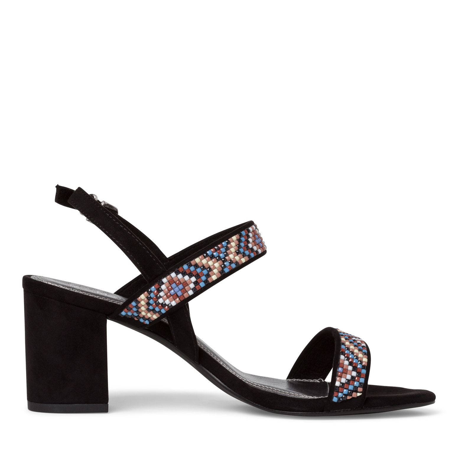 Heeled sandal - black, BLACK COMB, hi-res