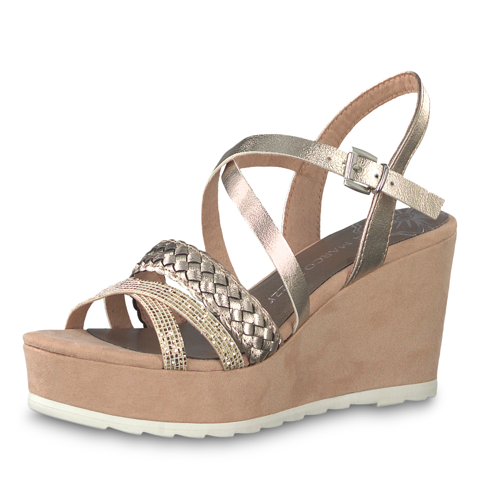 Heeled sandal - rose, ROSE MET. COMB, hi-res