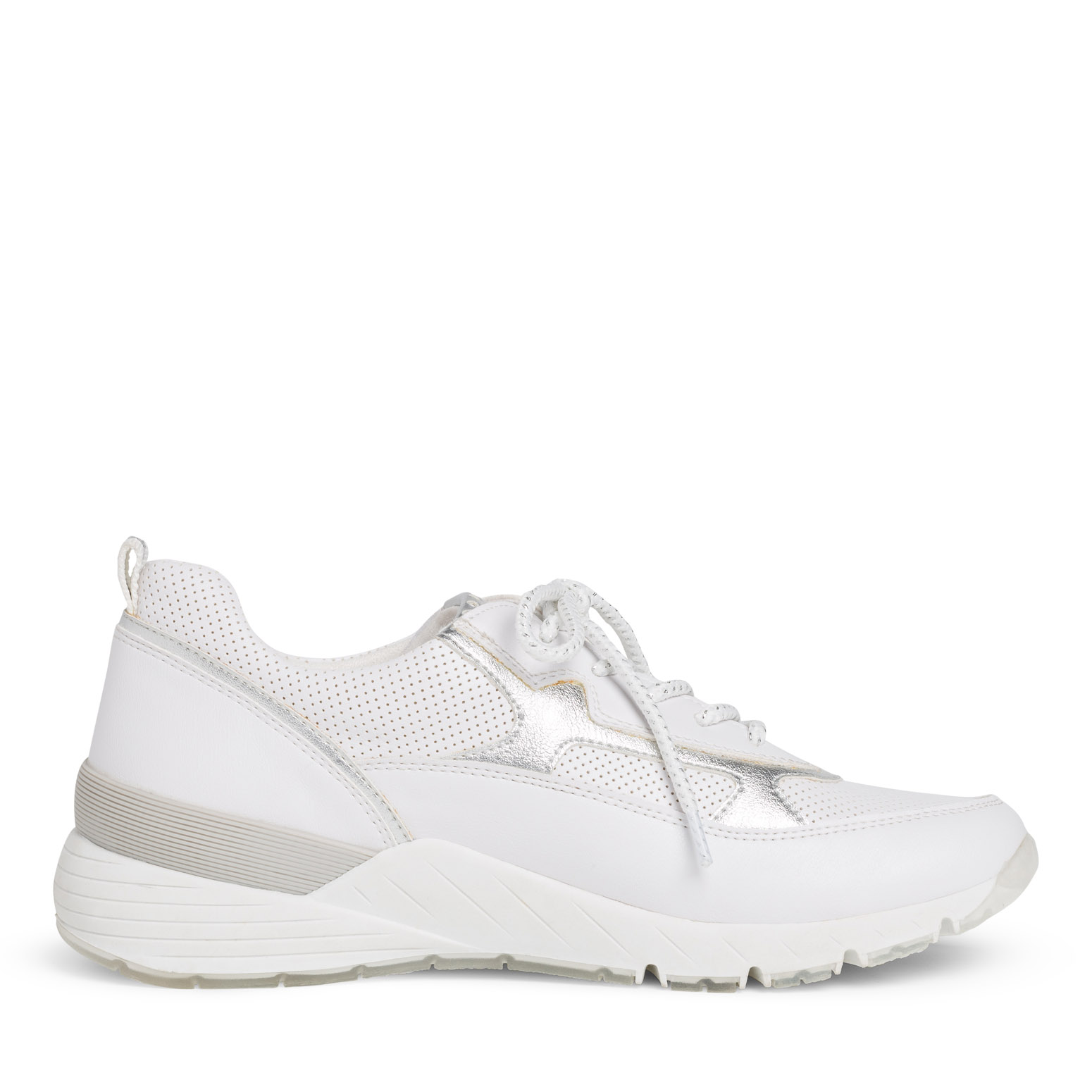 Sneaker - white, WHITE/SILVER, hi-res