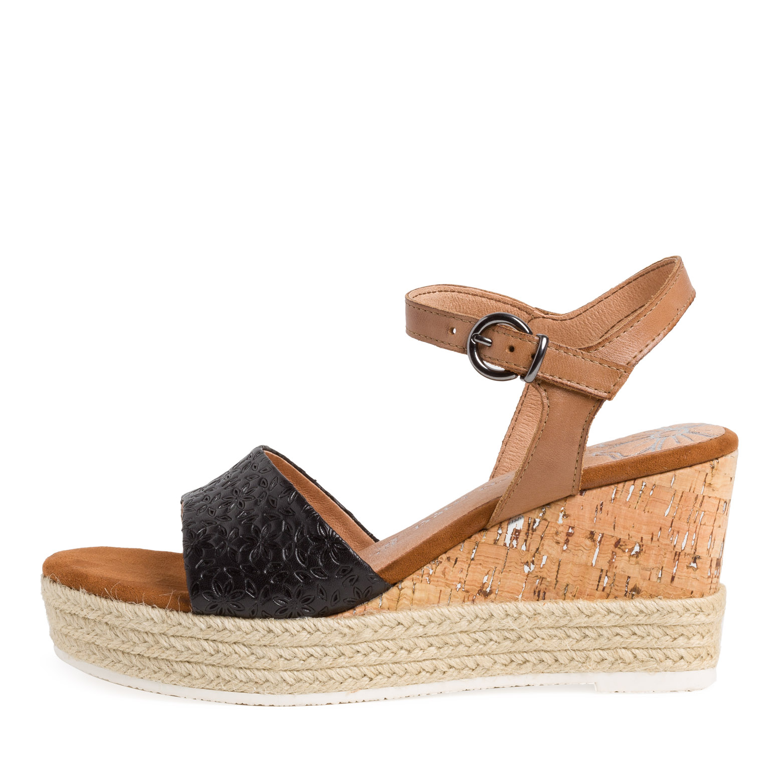 Heeled sandal - black, BLACK COMB, hi-res