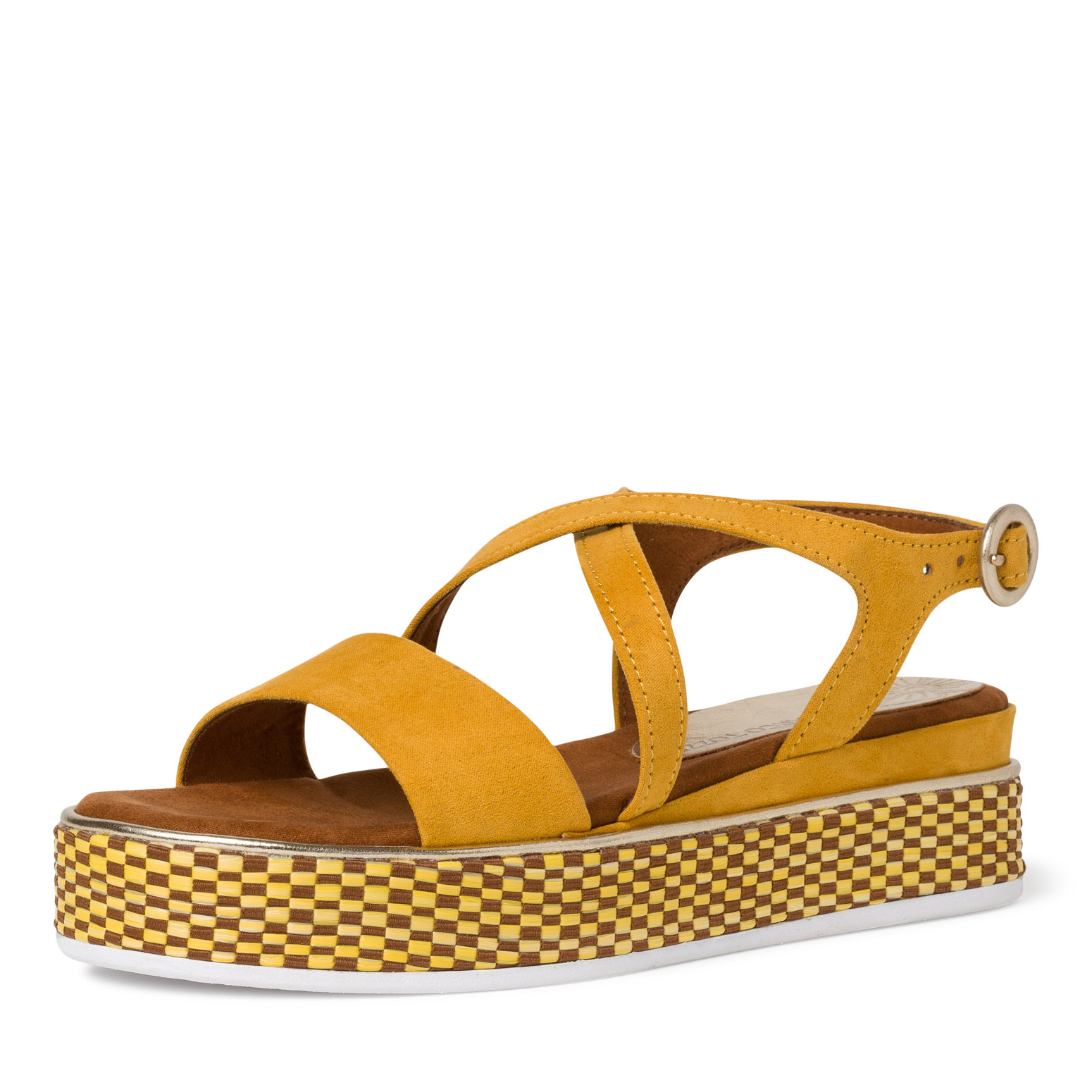 sandale a talon jaune