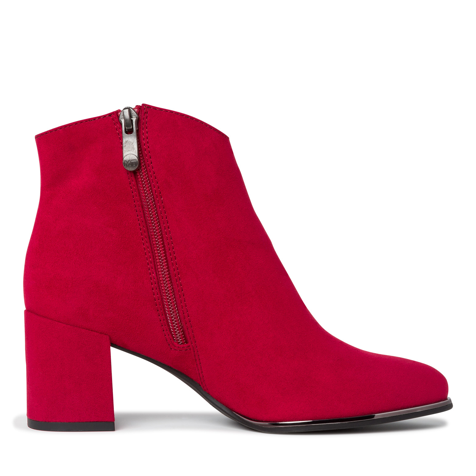 marco tozzi red ankle boots