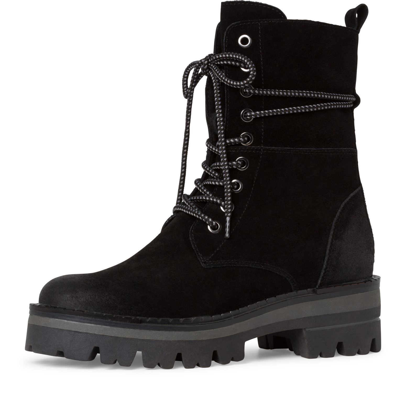 Leather Bootie - black, BLACK, hi-res