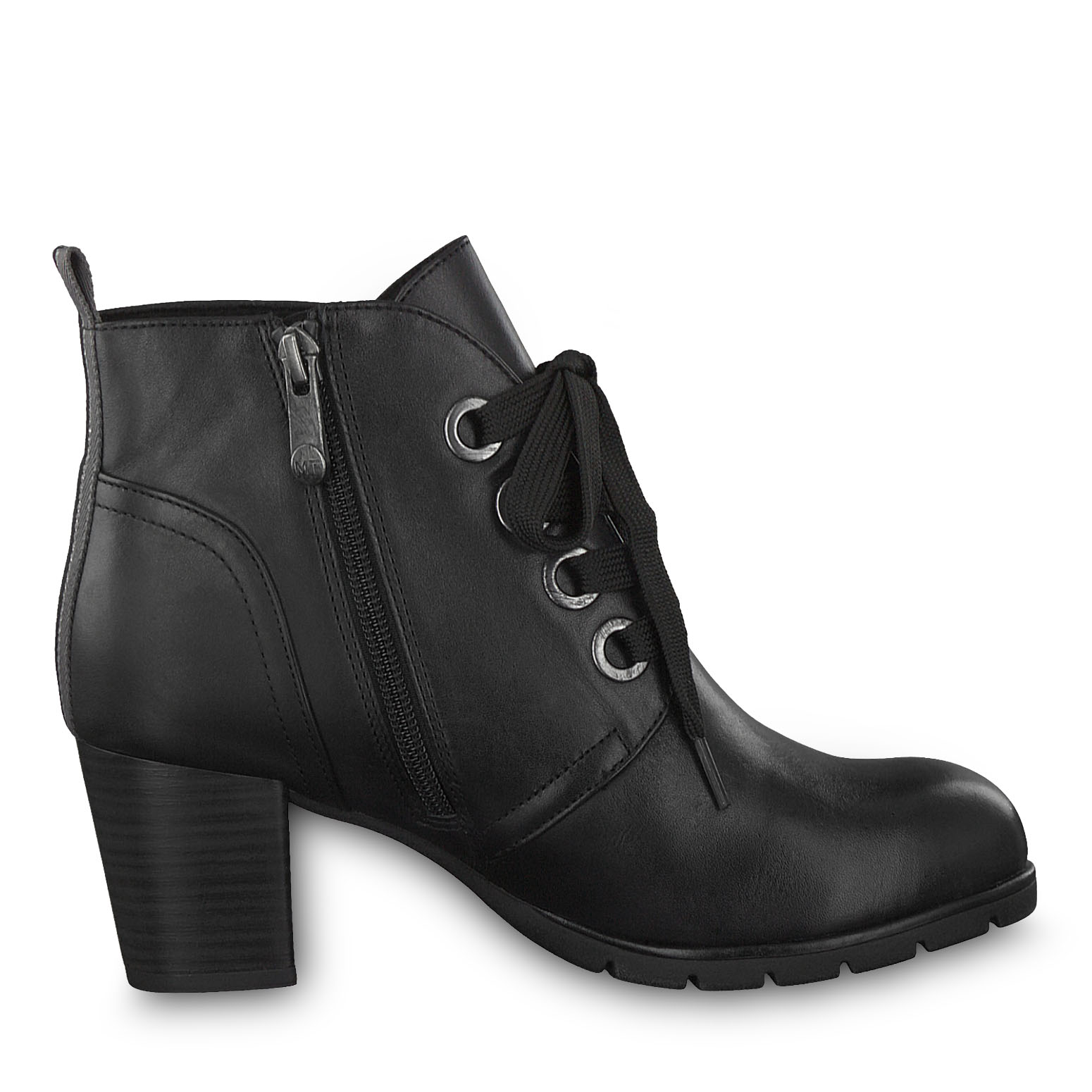Lederstiefelette - schwarz, BLACK NAPPA, hi-res