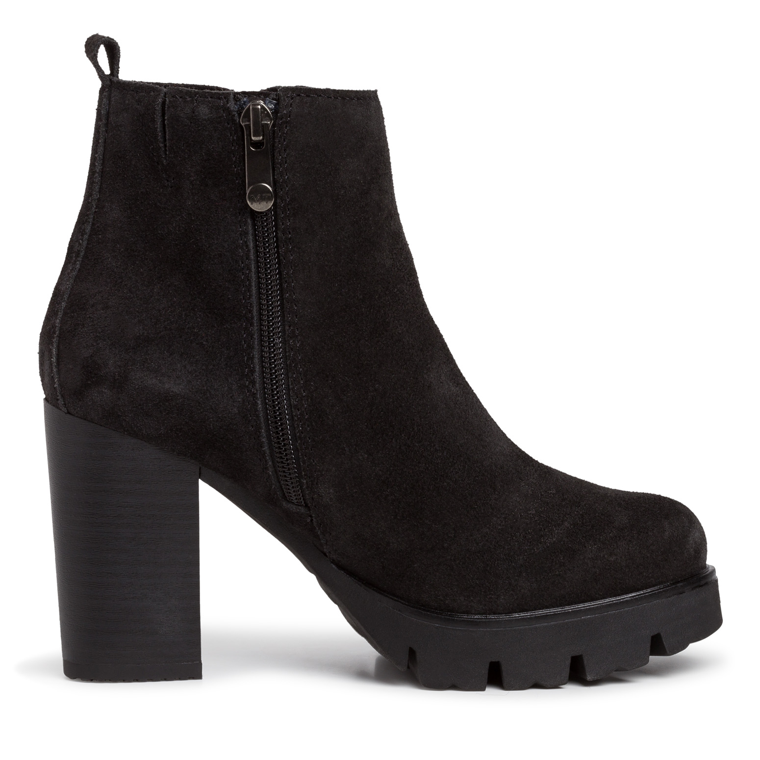 Lederstiefelette - schwarz, BLACK, hi-res