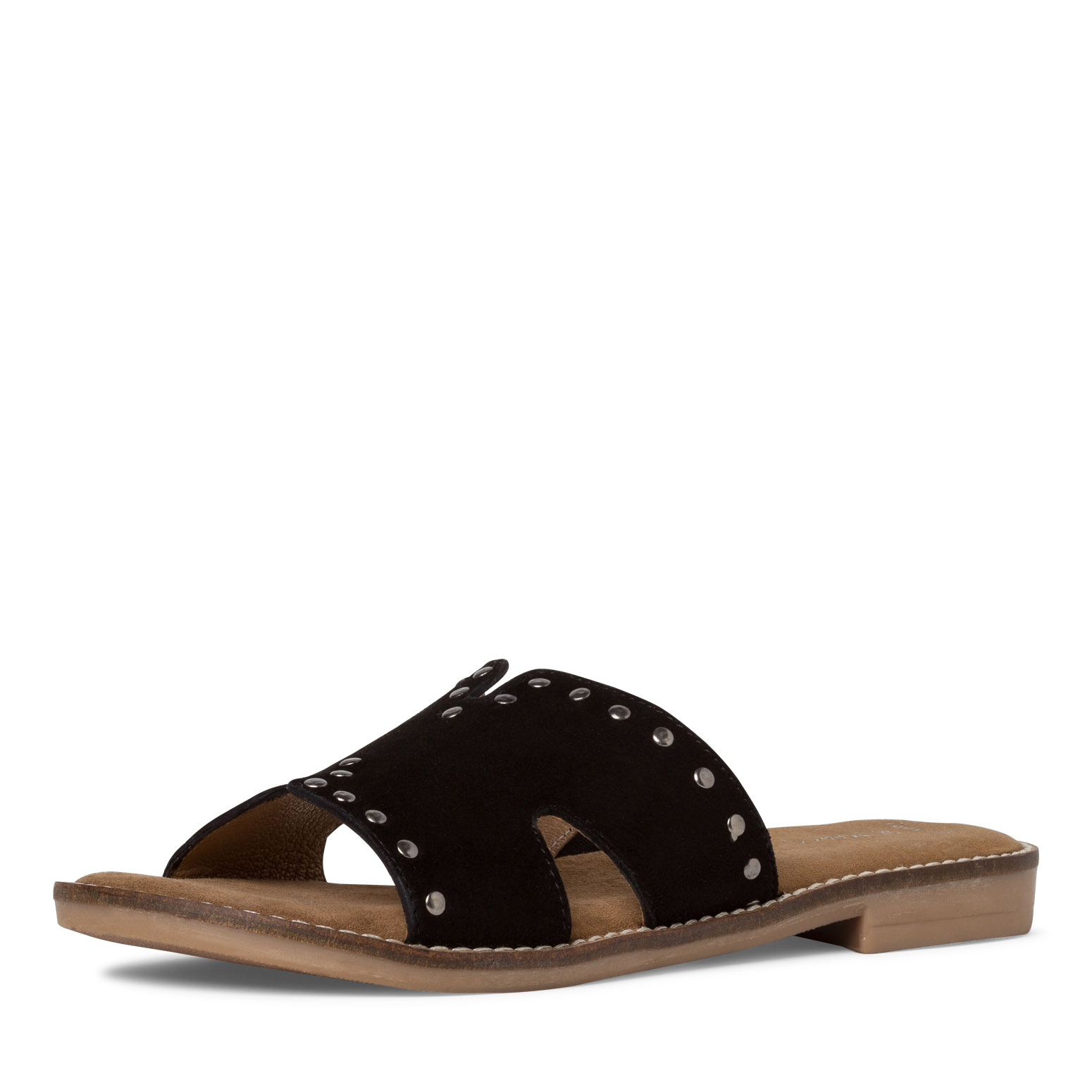 Mule en cuir - noir, BLACK, hi-res
