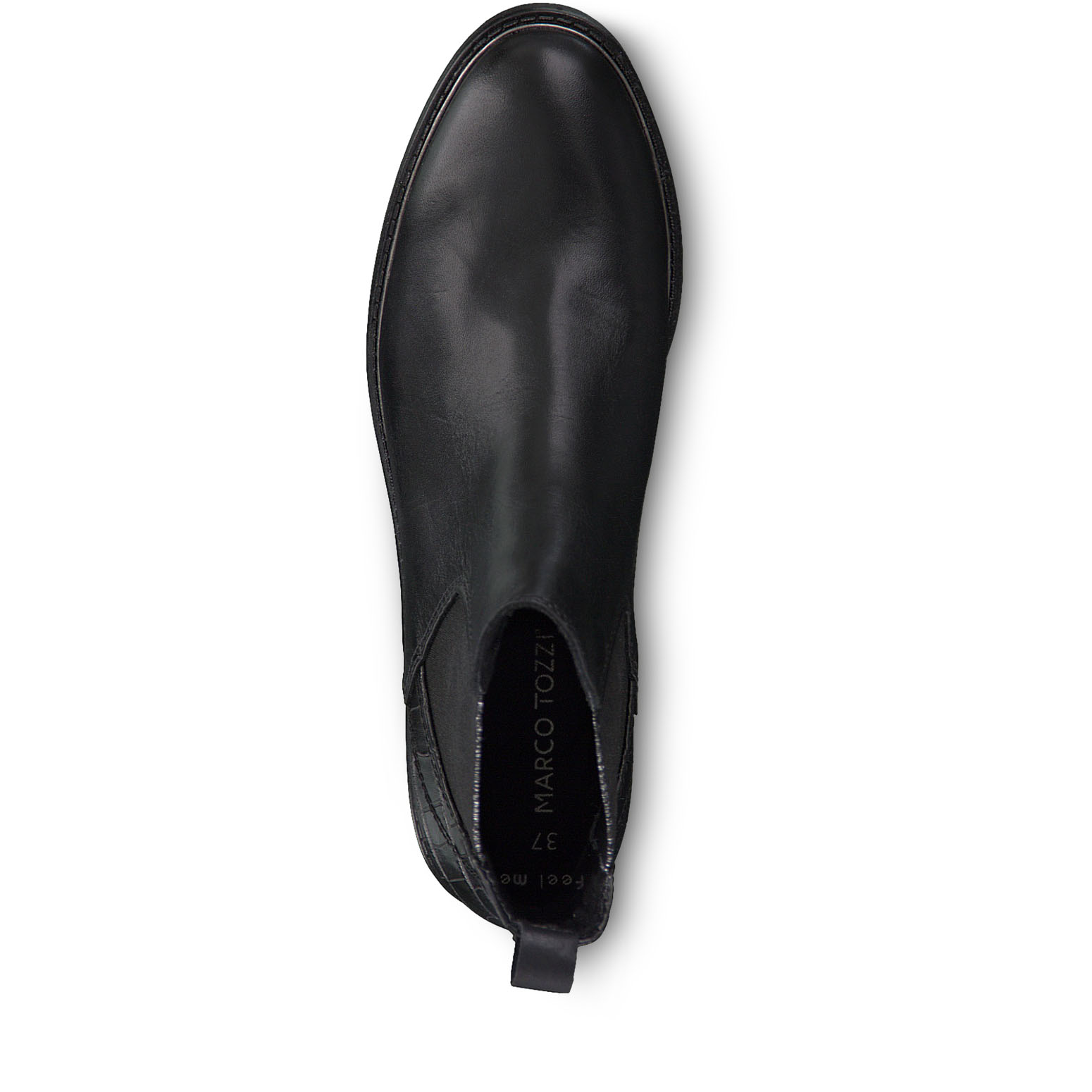 Leder Chelsea Boot - schwarz, BLACK ANT.COMB, hi-res