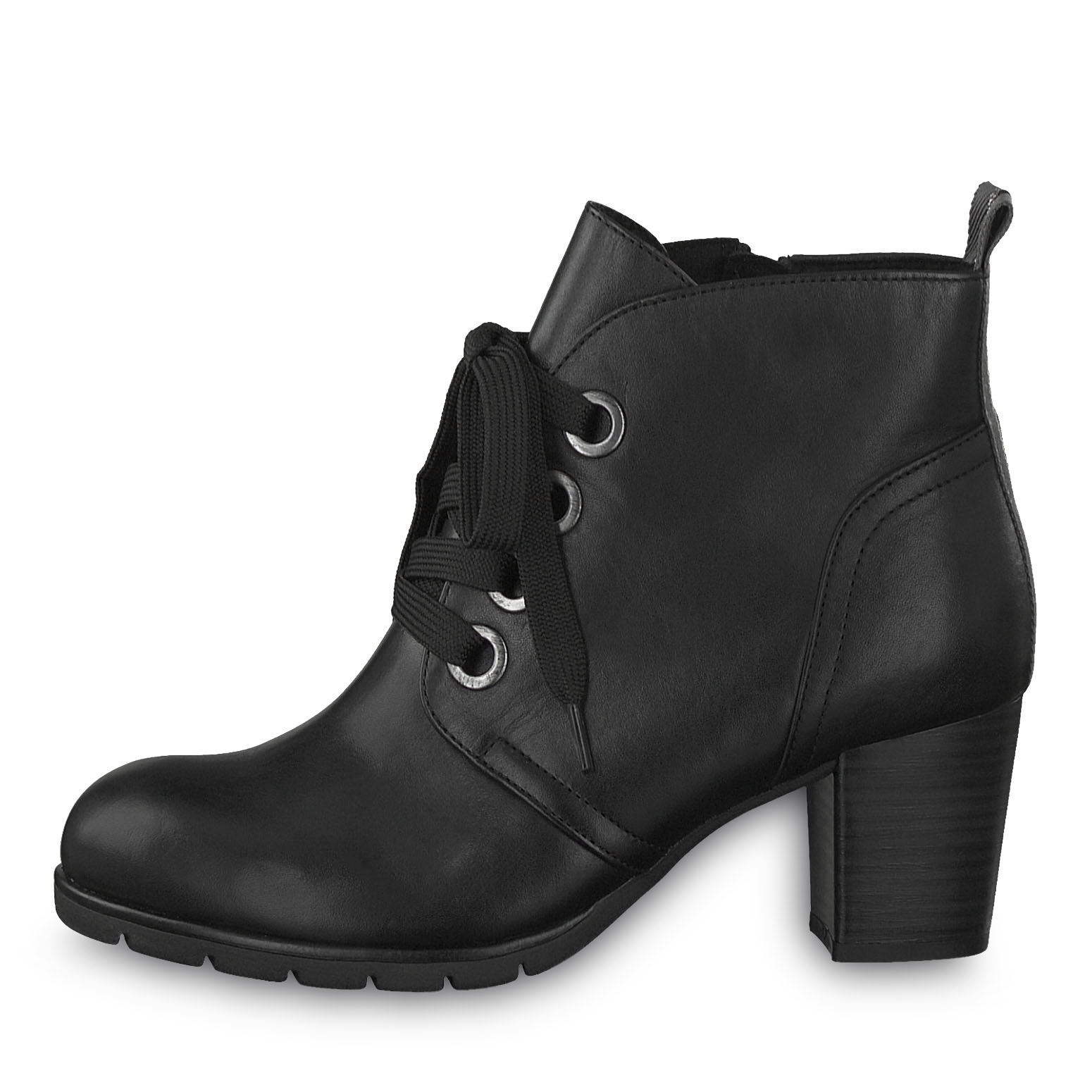 Lederstiefelette - schwarz, BLACK NAPPA, hi-res
