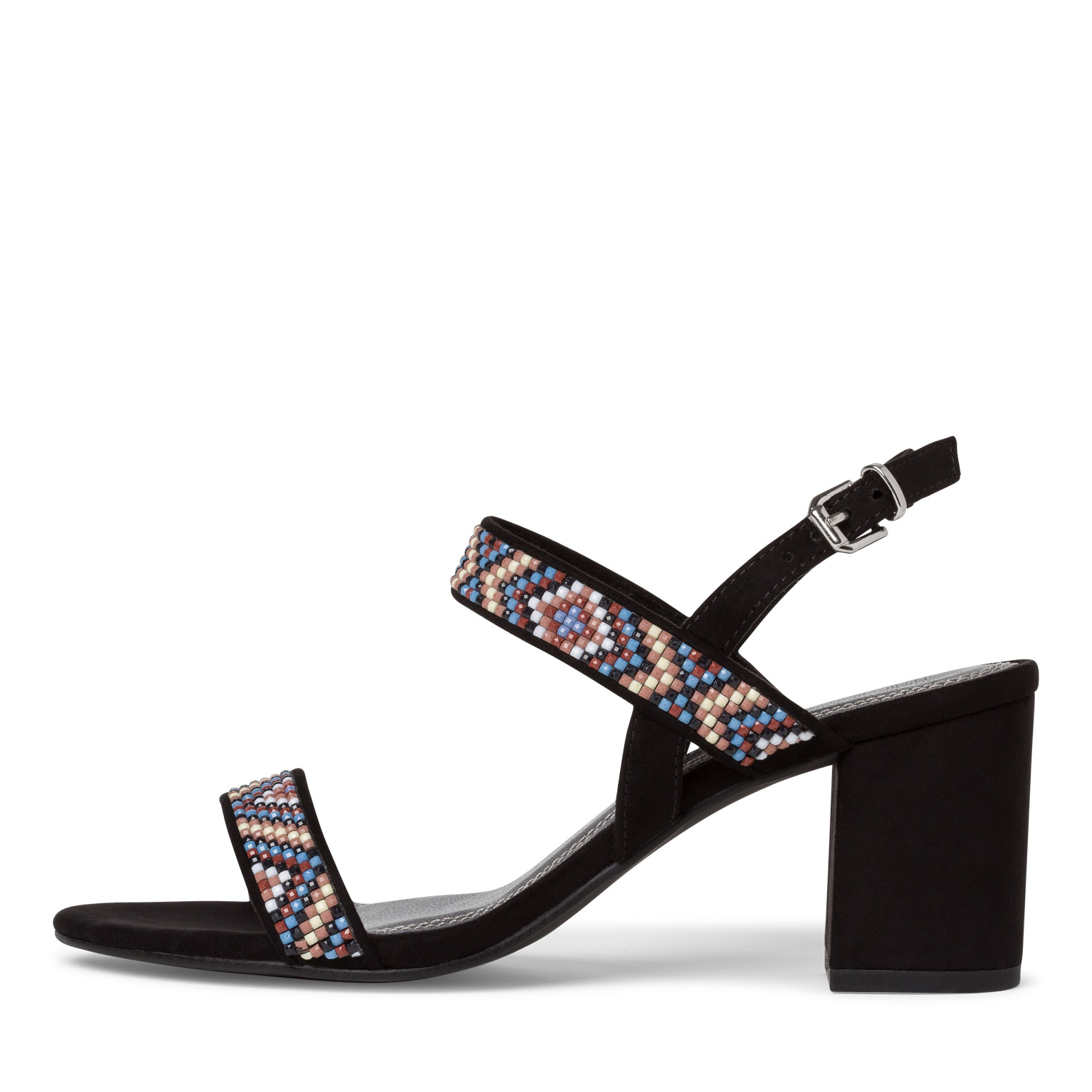 Heeled sandal - black, BLACK COMB, hi-res
