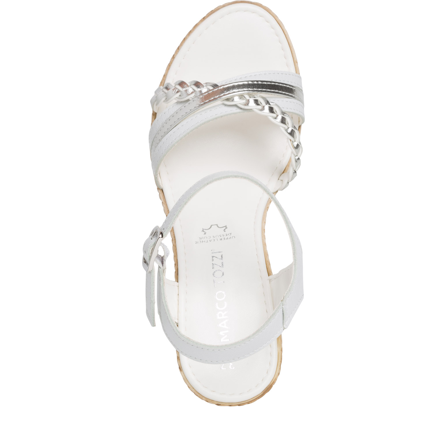 Ledersandalette - weiß, WHITE COMB, hi-res