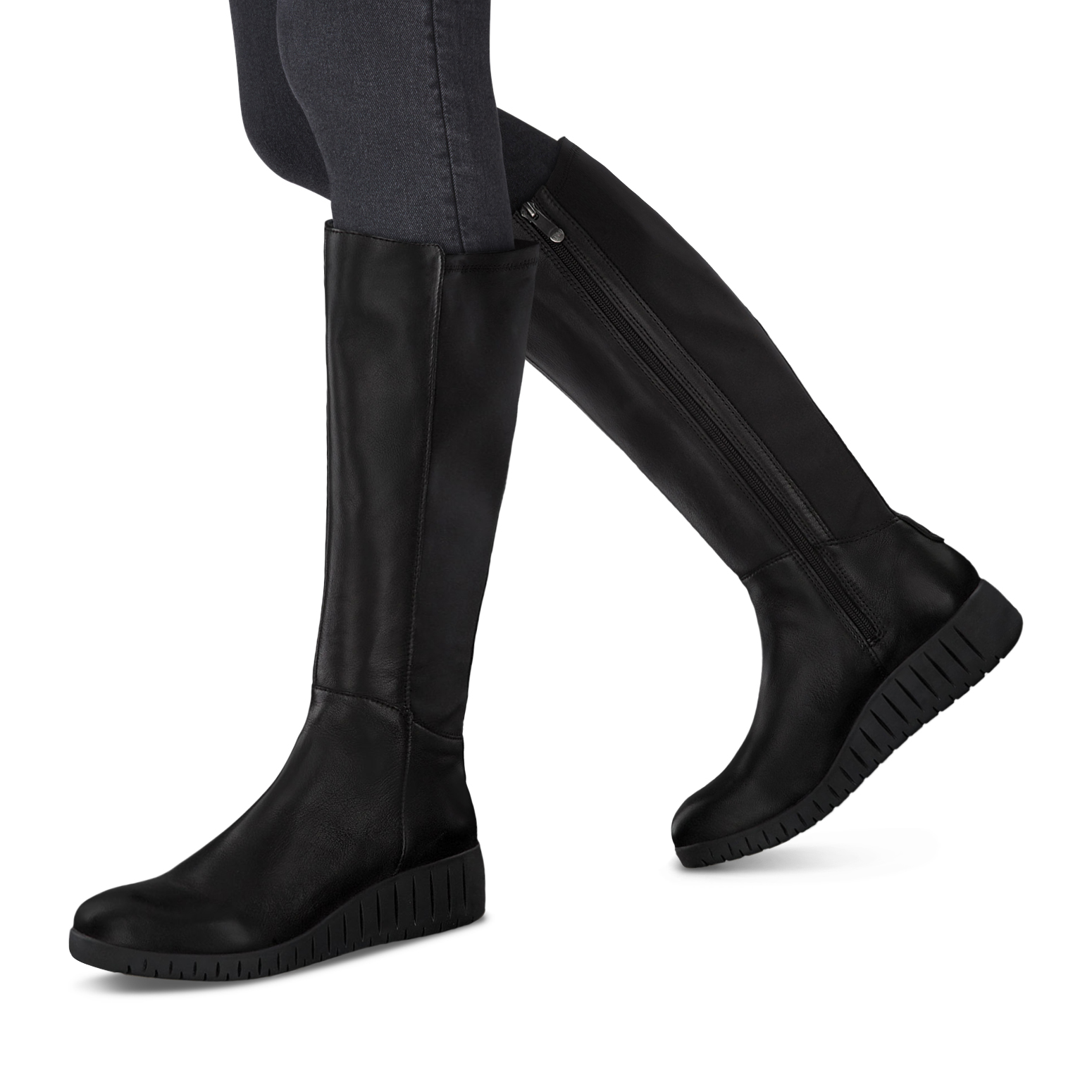 Bottes en cuir - noir, BLACK ANT.COMB, hi-res