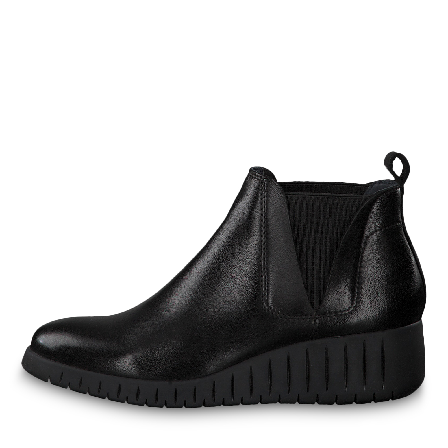 Bottine Chelsea en cuir - noir, BLACK ANTIC, hi-res