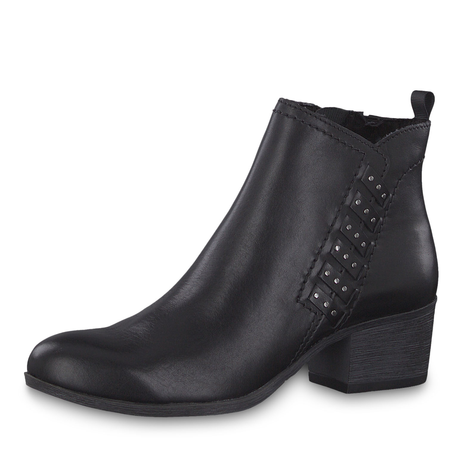Bottine en cuir - noir, BLACK ANTIC, hi-res