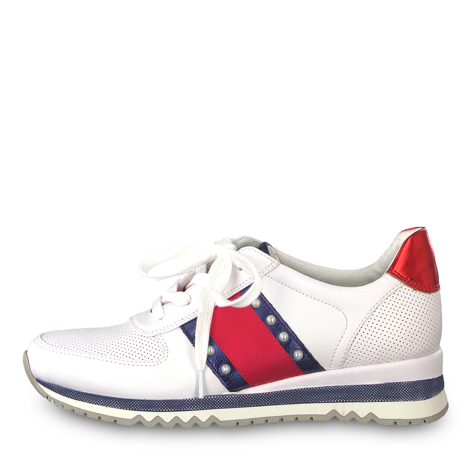 Sneaker - weiß, WHITE/NAVY, hi-res