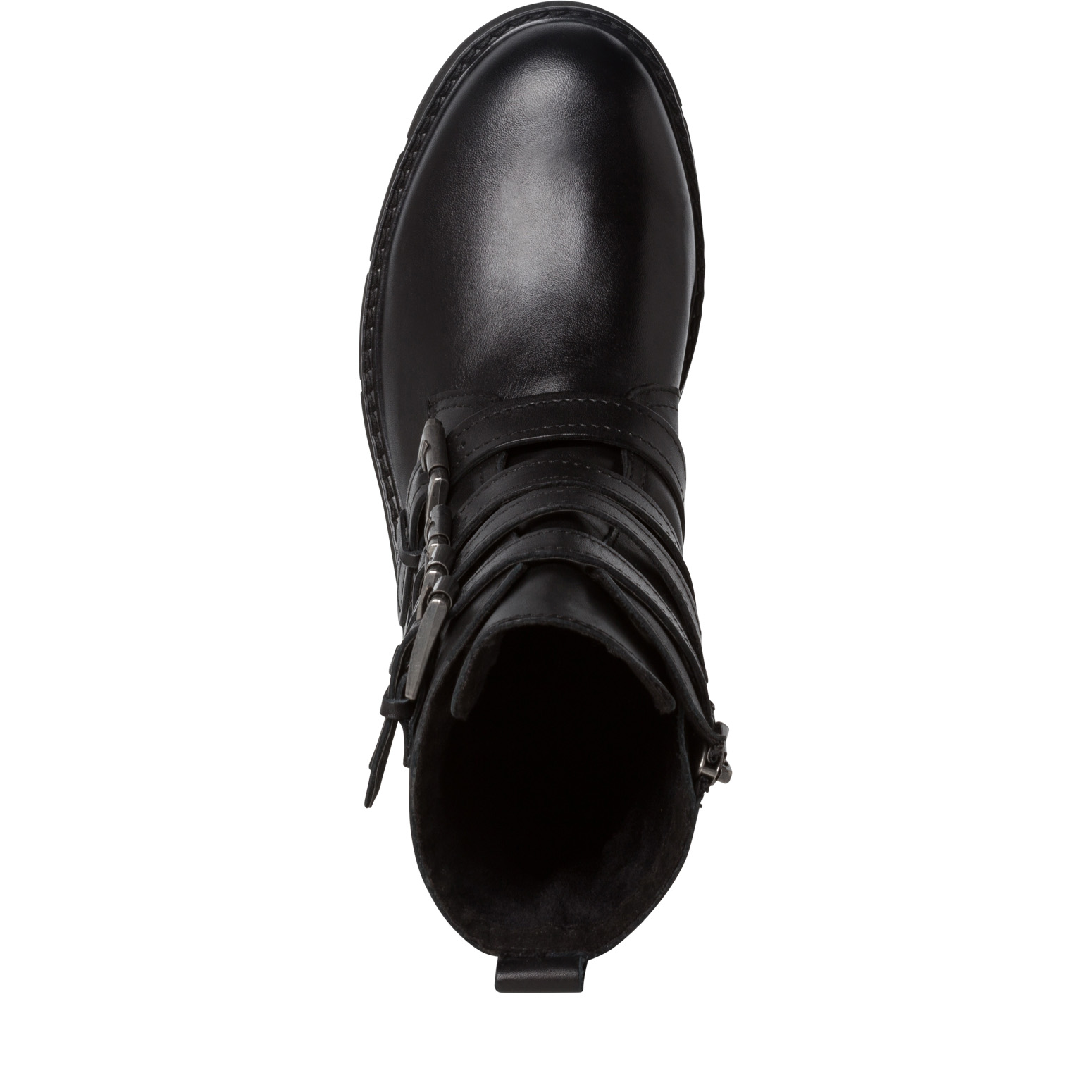 Leather Bootie - black, BLACK ANTIC, hi-res
