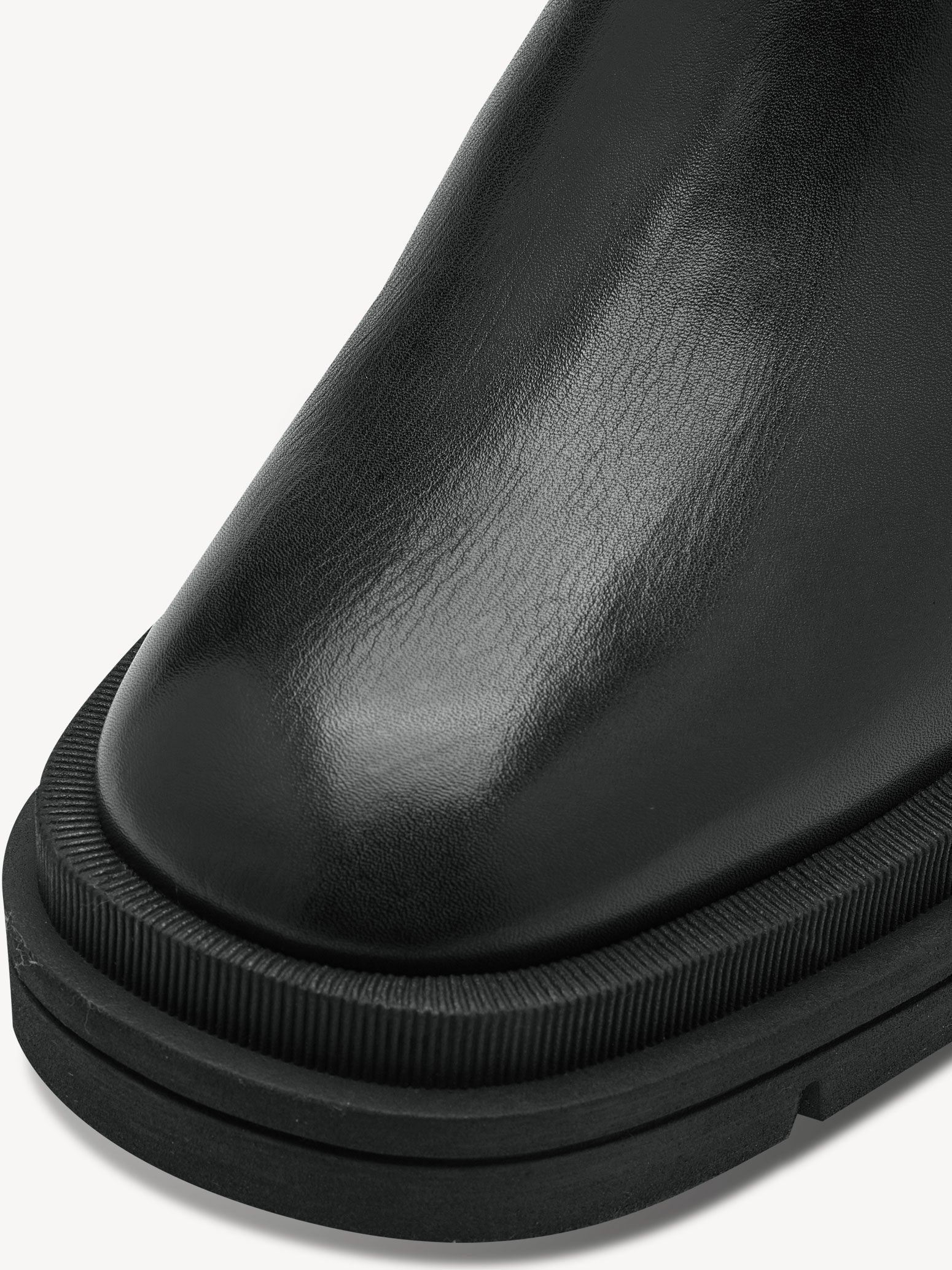 Leather Bootie - black warm lining, BLACK, hi-res