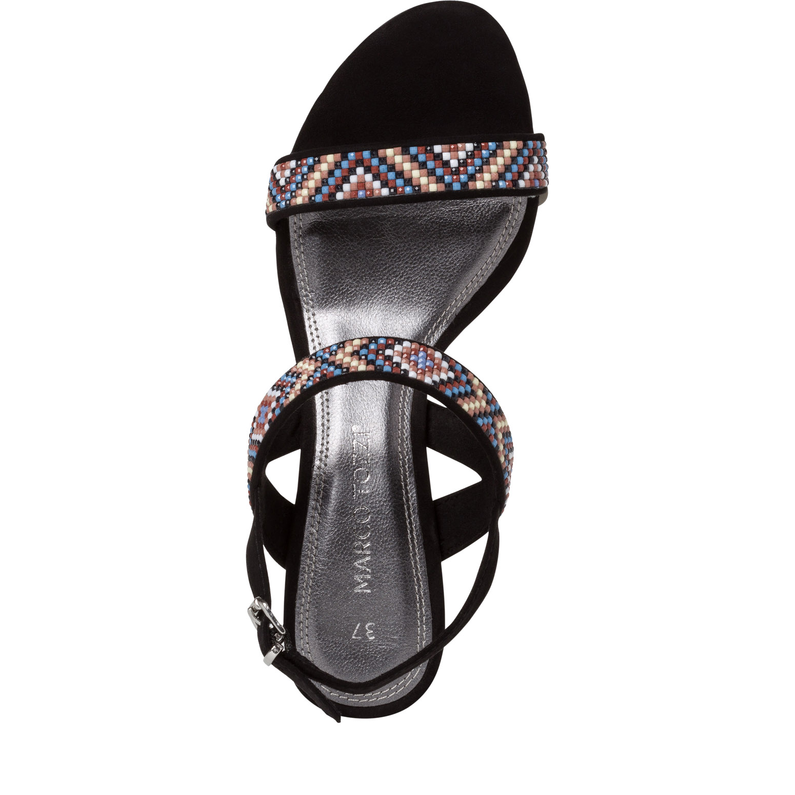 Heeled sandal - black, BLACK COMB, hi-res