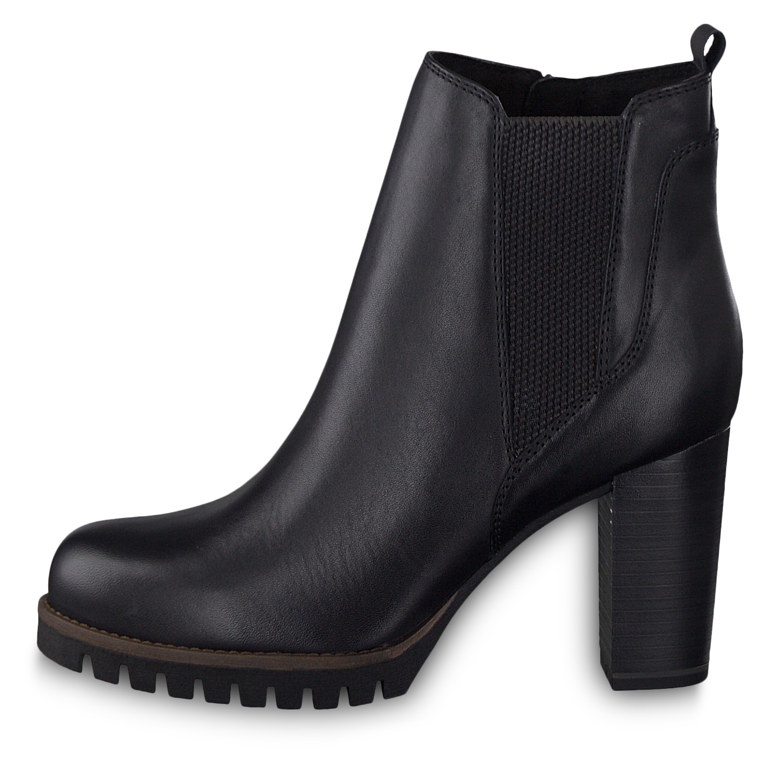 Bottine en cuir - noir, BLACK ANT.COMB, hi-res