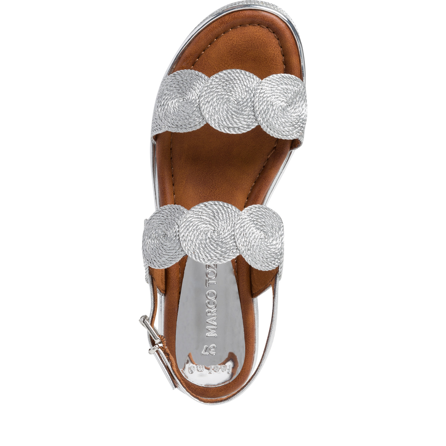 Sandalette - metallic, SILVER, hi-res