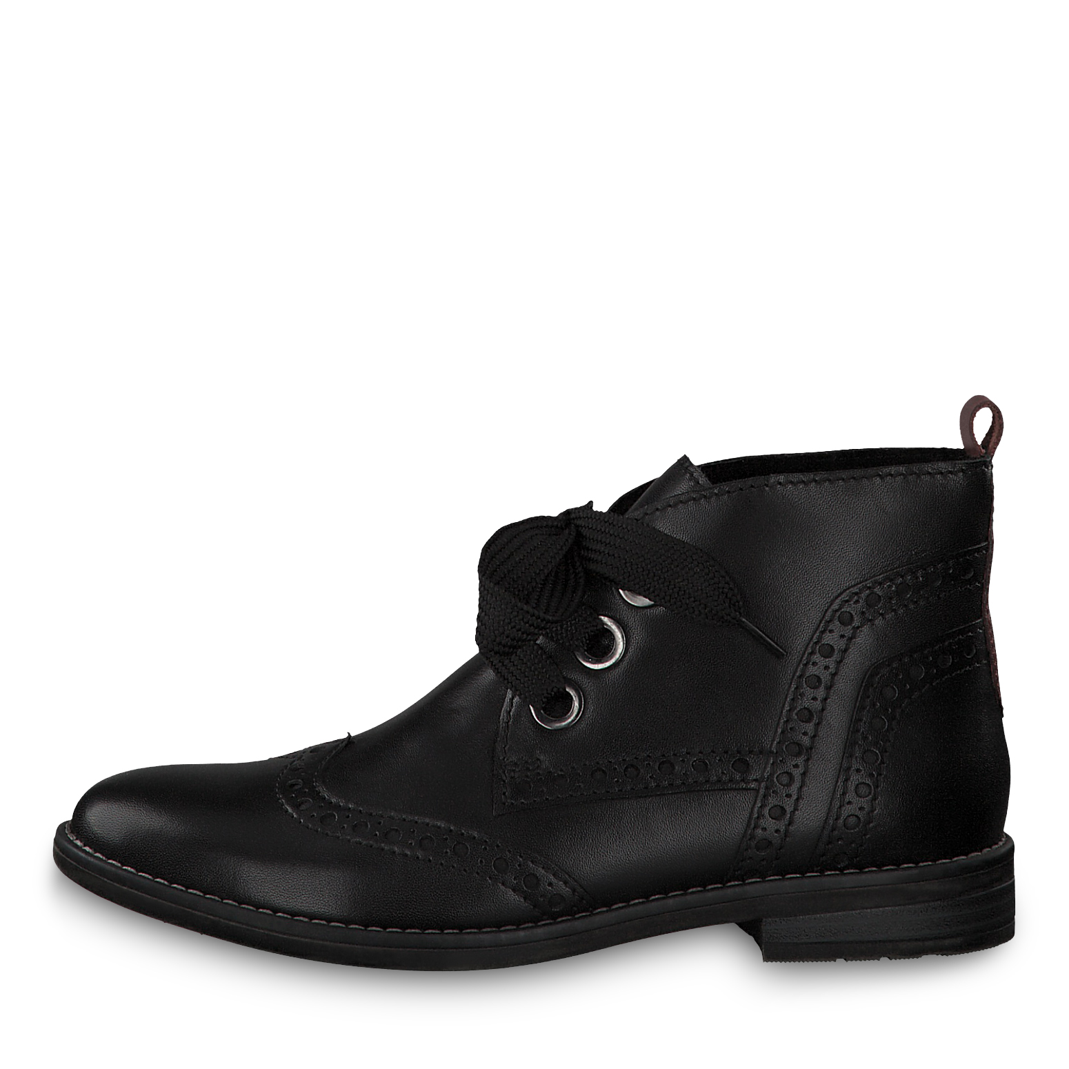 Leather Bootie - black, BLACK ANTIC, hi-res