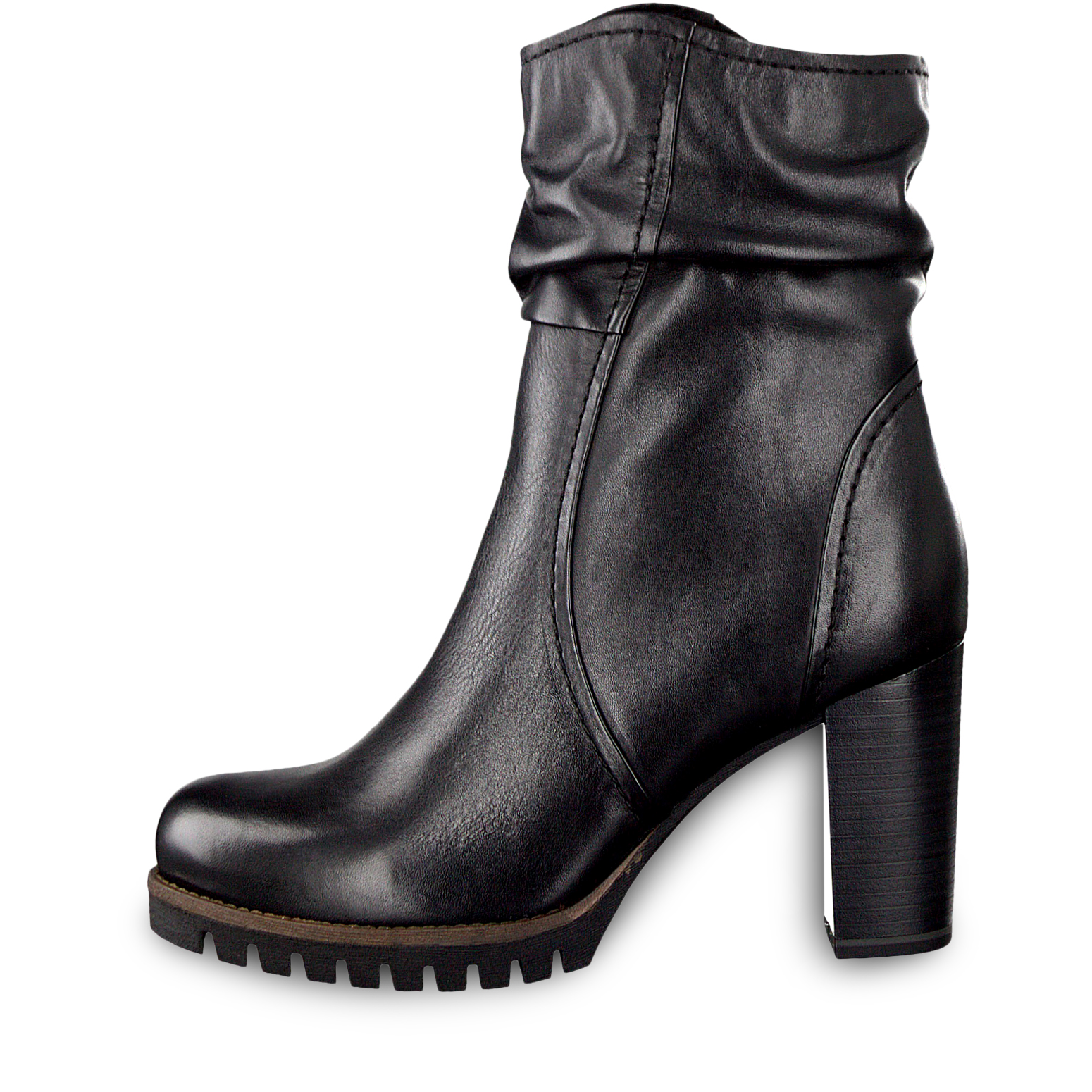 Bottine en cuir - noir, BLACK ANTIC, hi-res