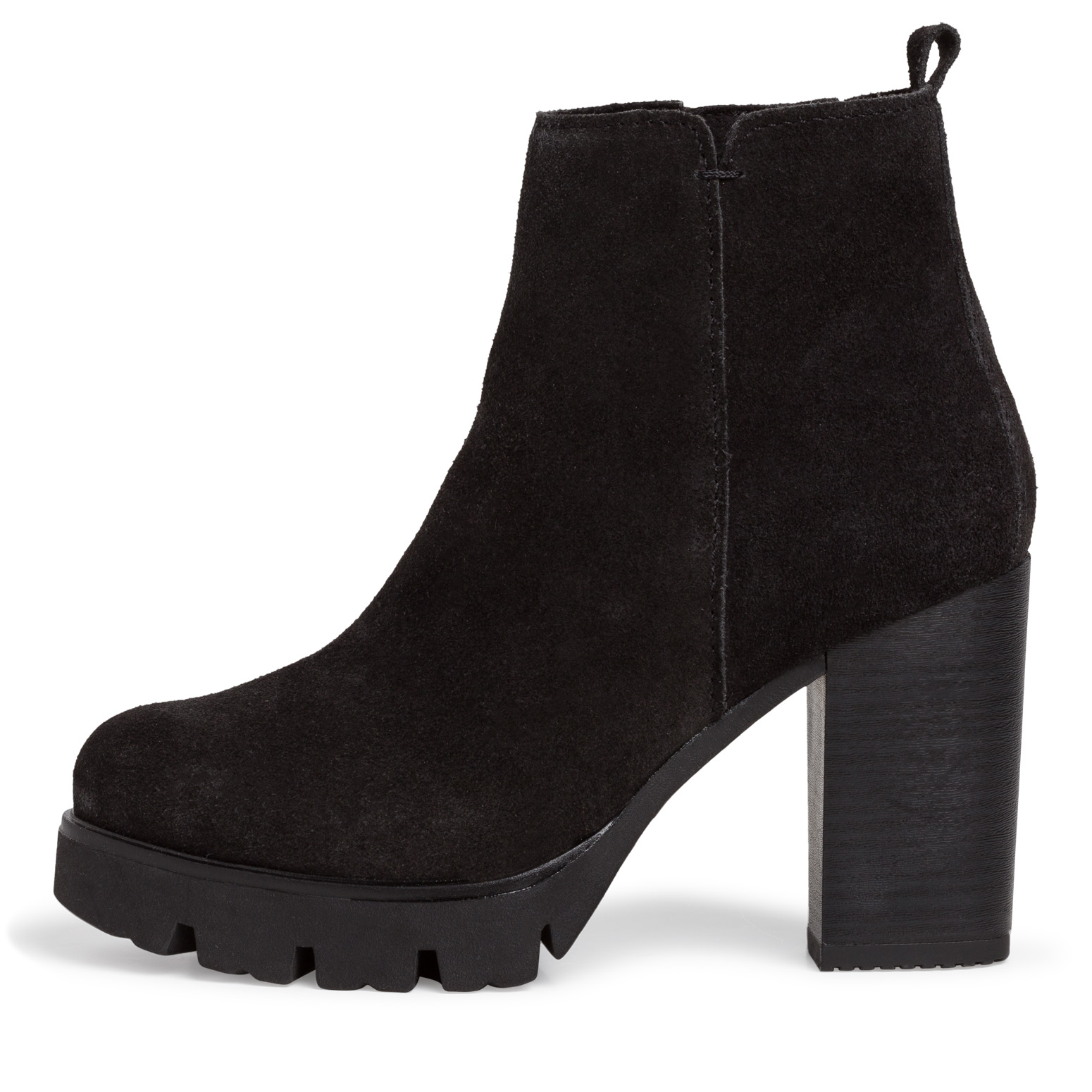 Lederstiefelette - schwarz, BLACK, hi-res