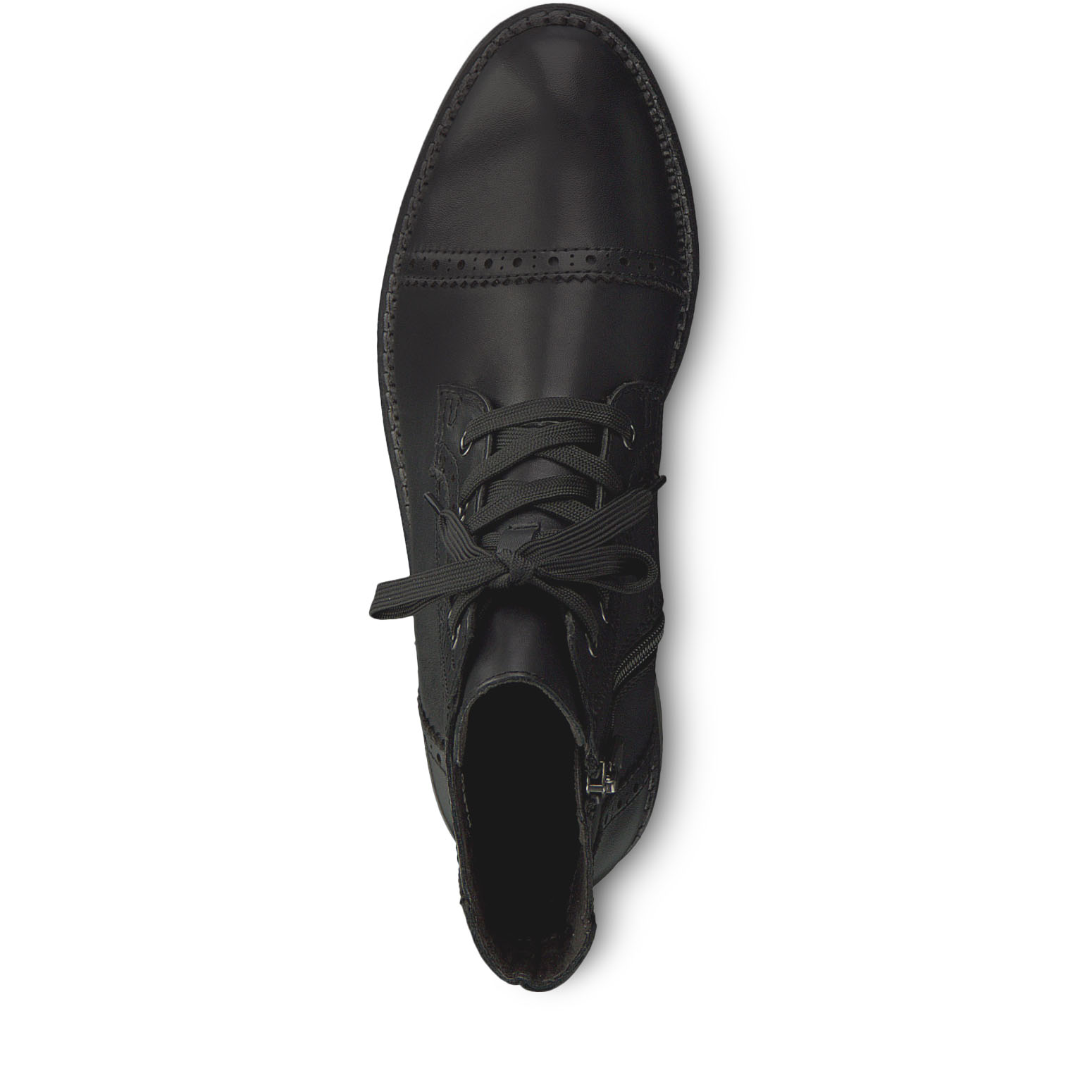 Leather Bootie - black, BLACK ANTIC, hi-res