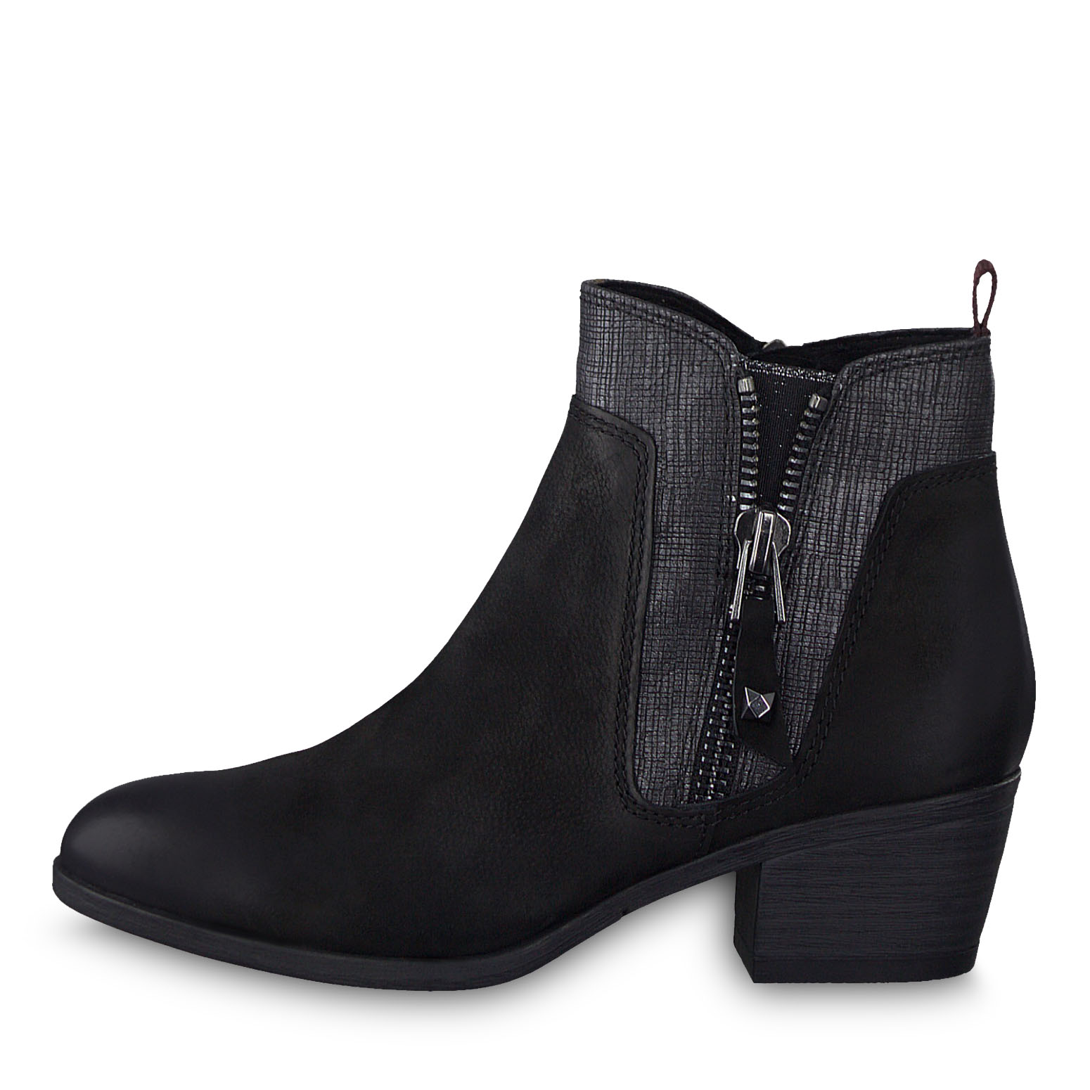 Bottine en cuir - noir, BLACK COMB, hi-res