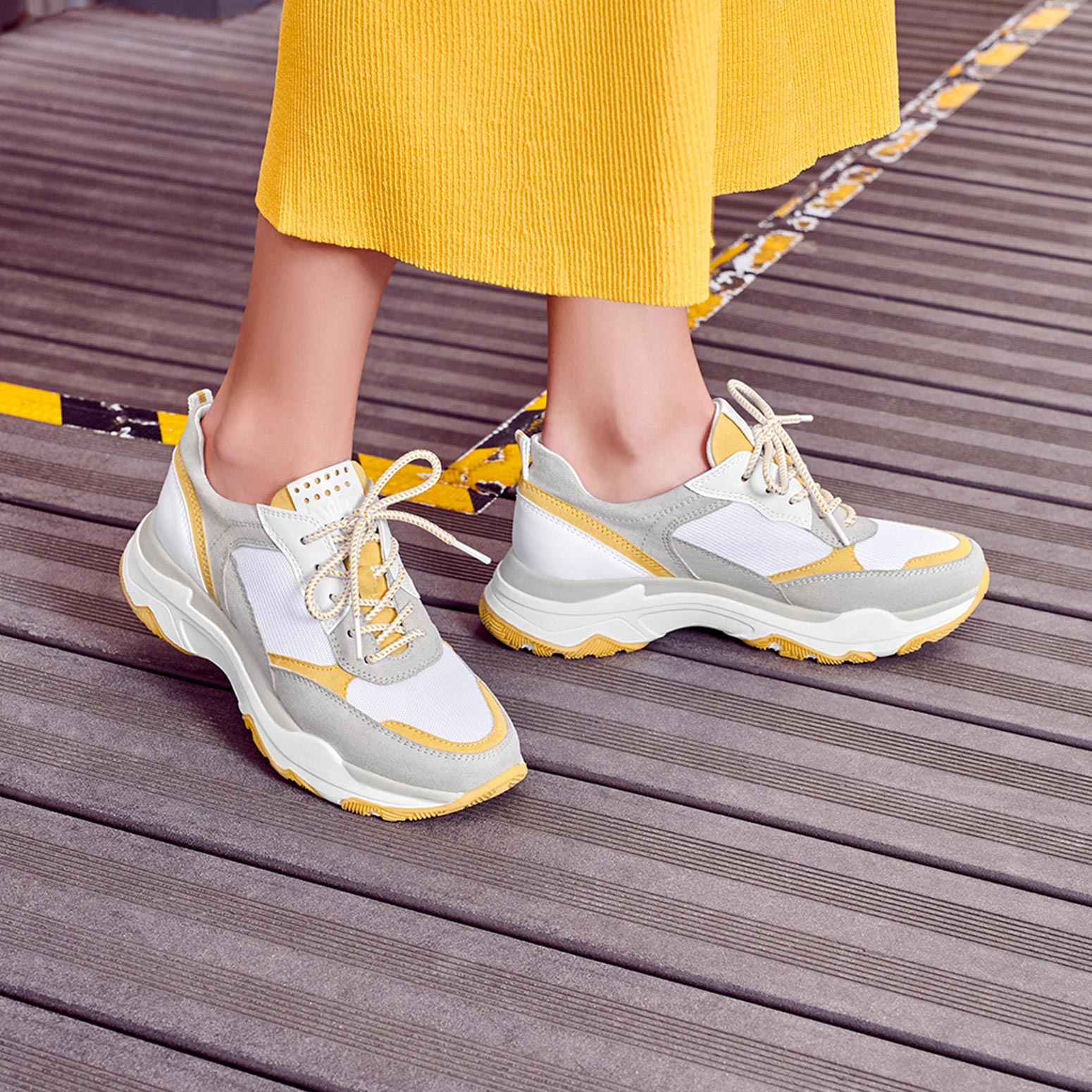 Sneaker - grau, GREY/ SAFFRON, hi-res