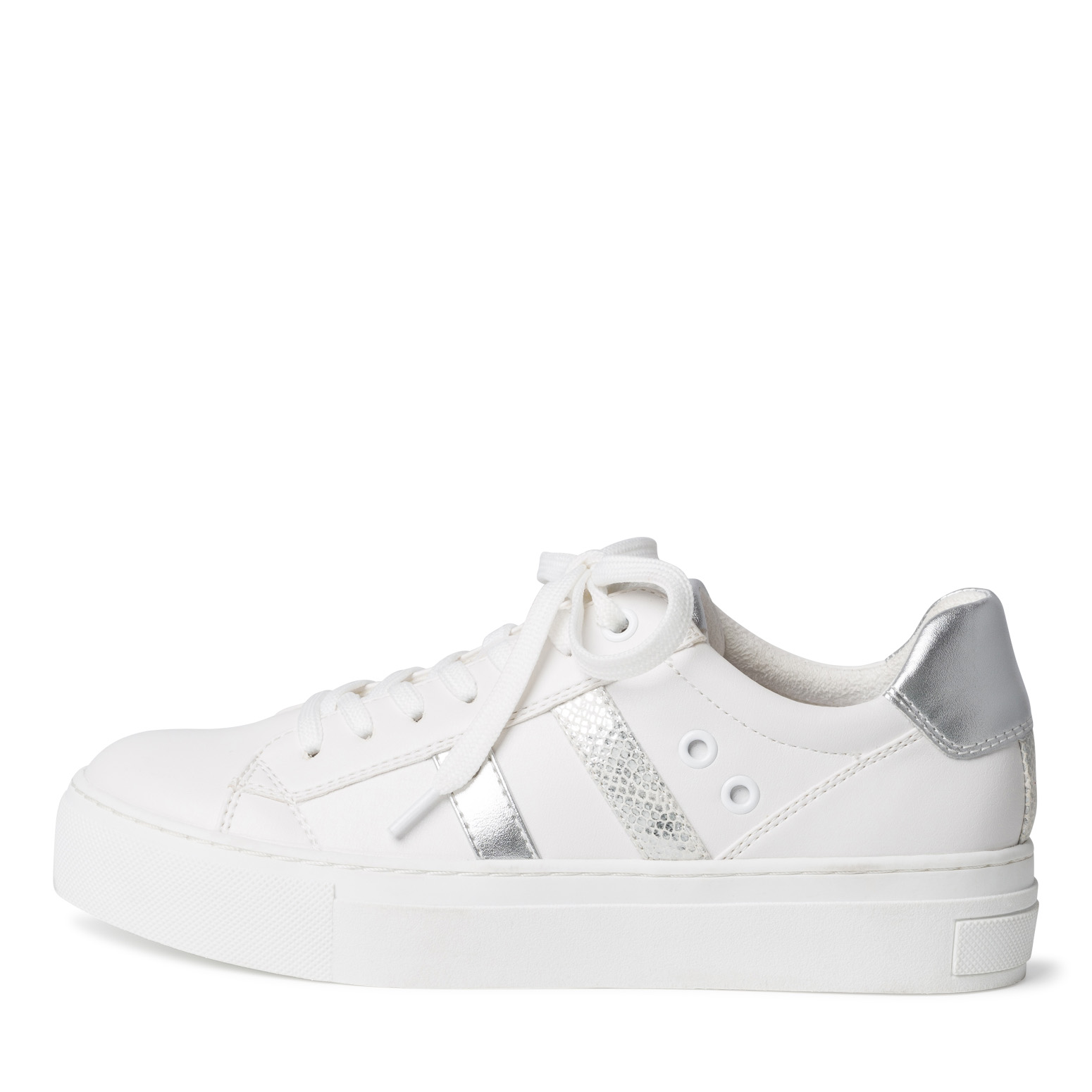 Sneaker - weiß, WHITE/SILVER, hi-res