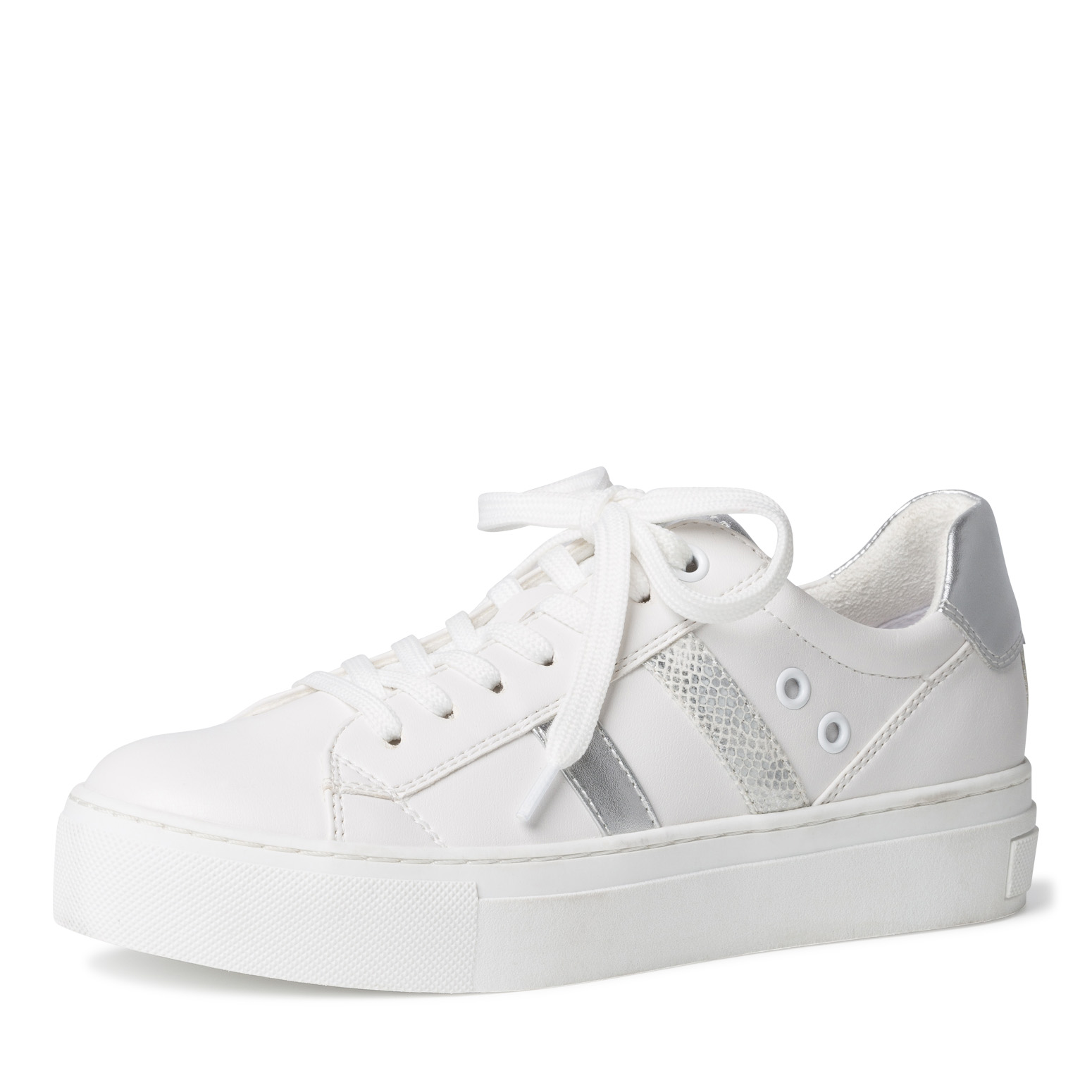Sneaker - weiß, WHITE/SILVER, hi-res