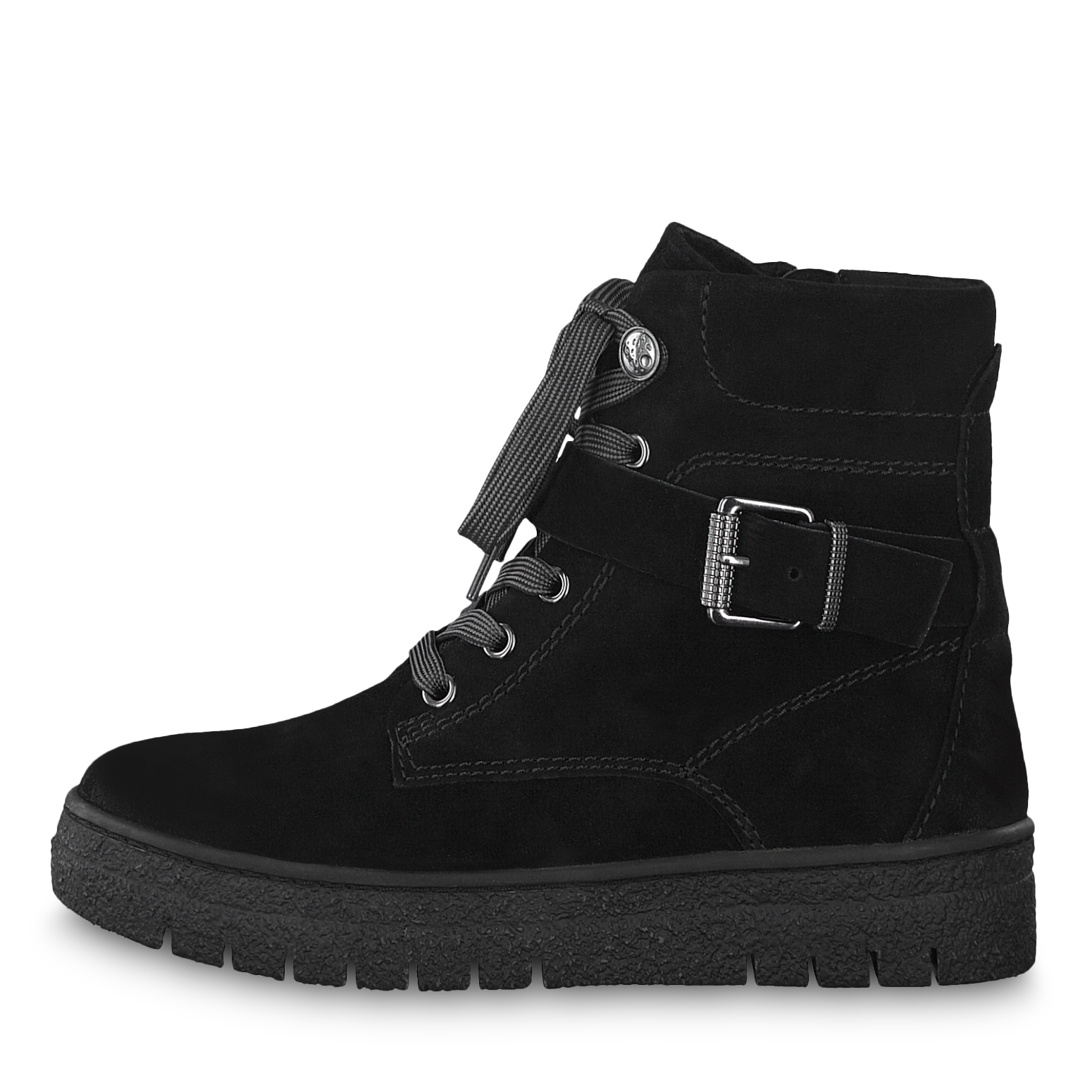 Lederstiefelette - schwarz, BLACK, hi-res