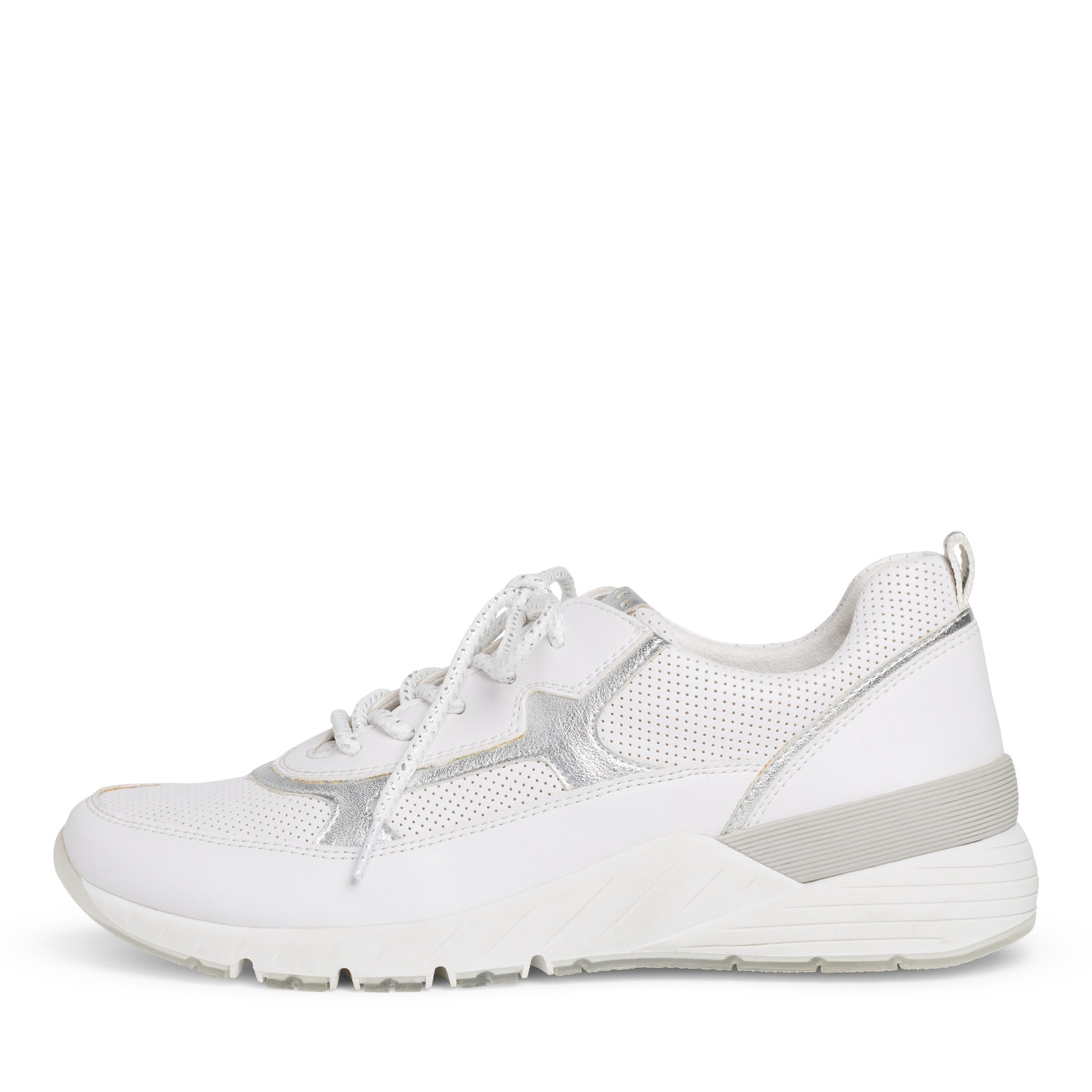 Sneaker - white, WHITE/SILVER, hi-res