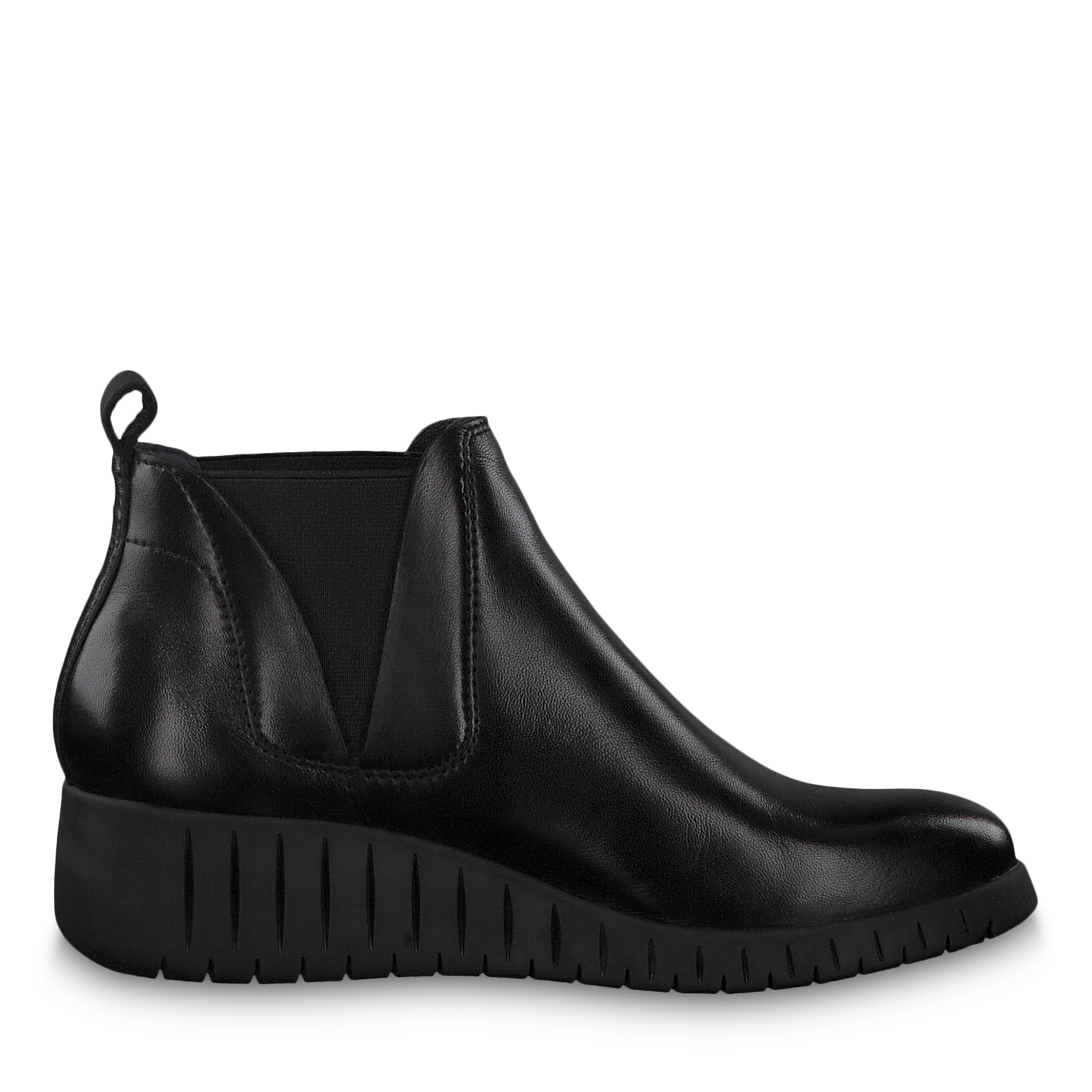 Bottine Chelsea en cuir - noir, BLACK ANTIC, hi-res