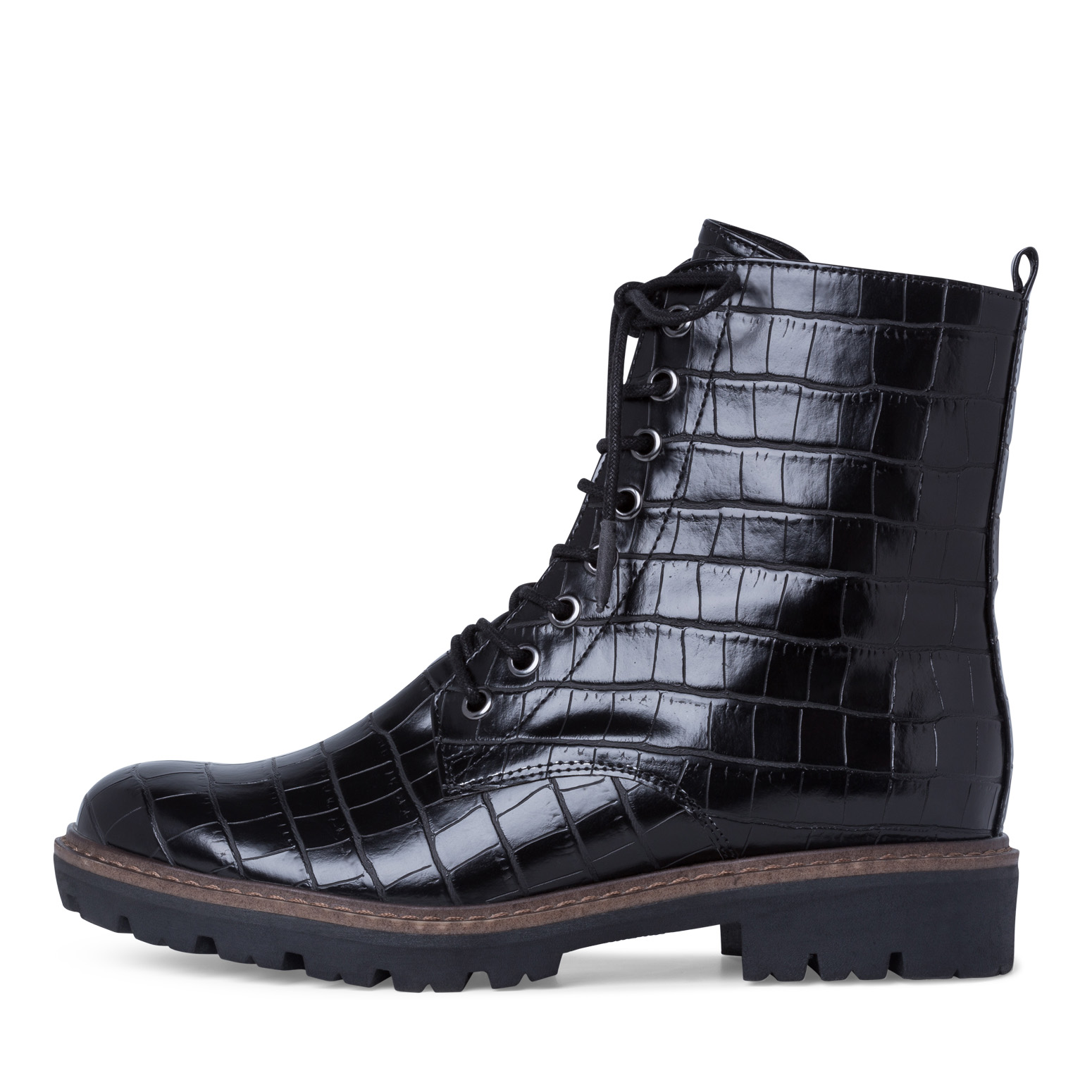 Stiefelette - schwarz, BLACK CROCO, hi-res
