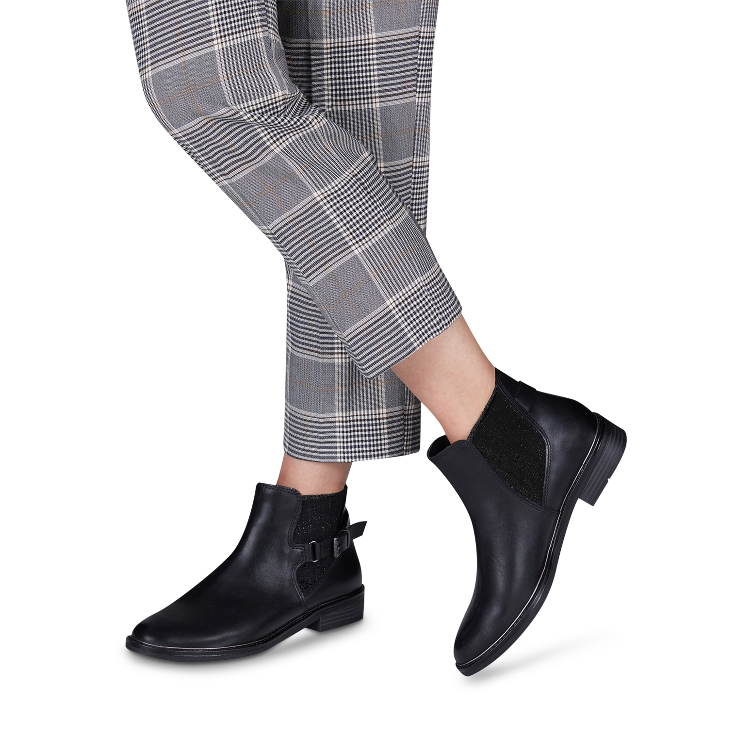 Leather Chelsea boot - black, BLACK UNI, hi-res