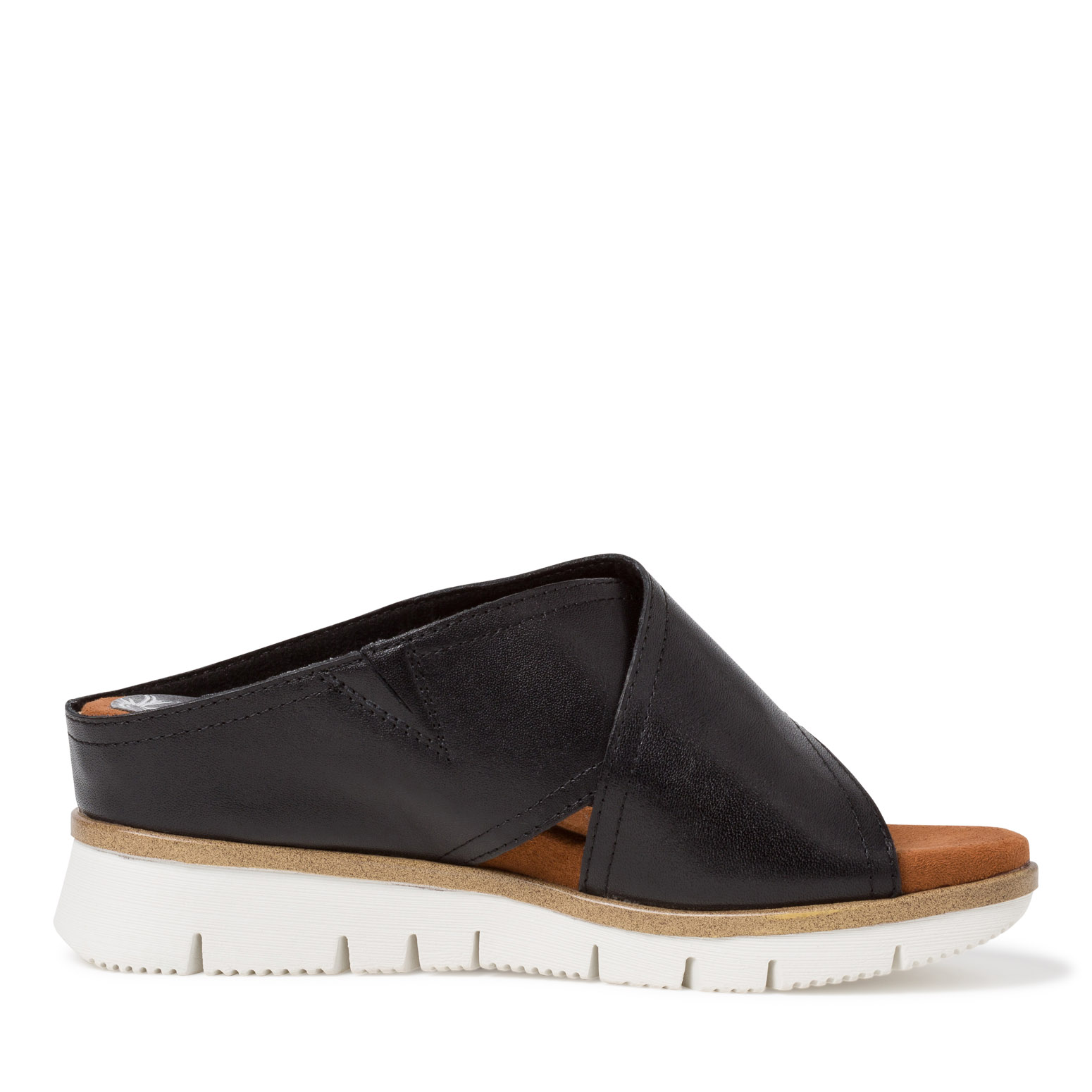 Lederpantolette - schwarz, BLACK, hi-res