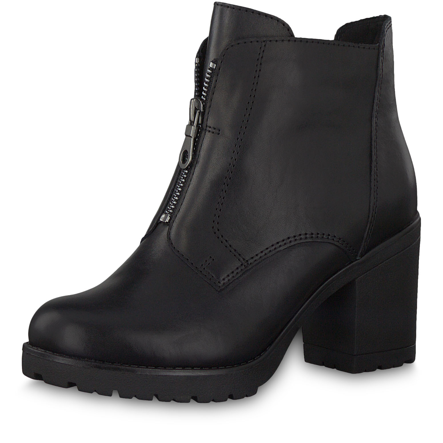 Bottine en cuir - noir, BLACK ANTIC, hi-res