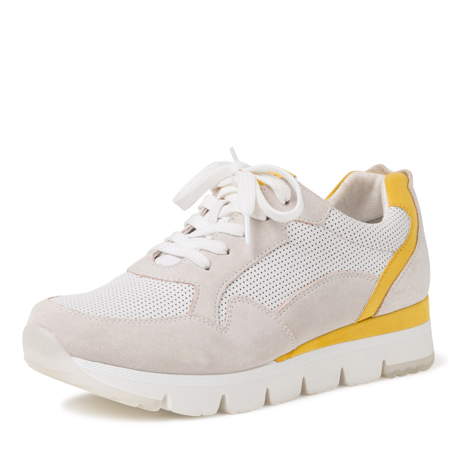 Basket en cuir - blanc, OFFWHITE COMB, hi-res